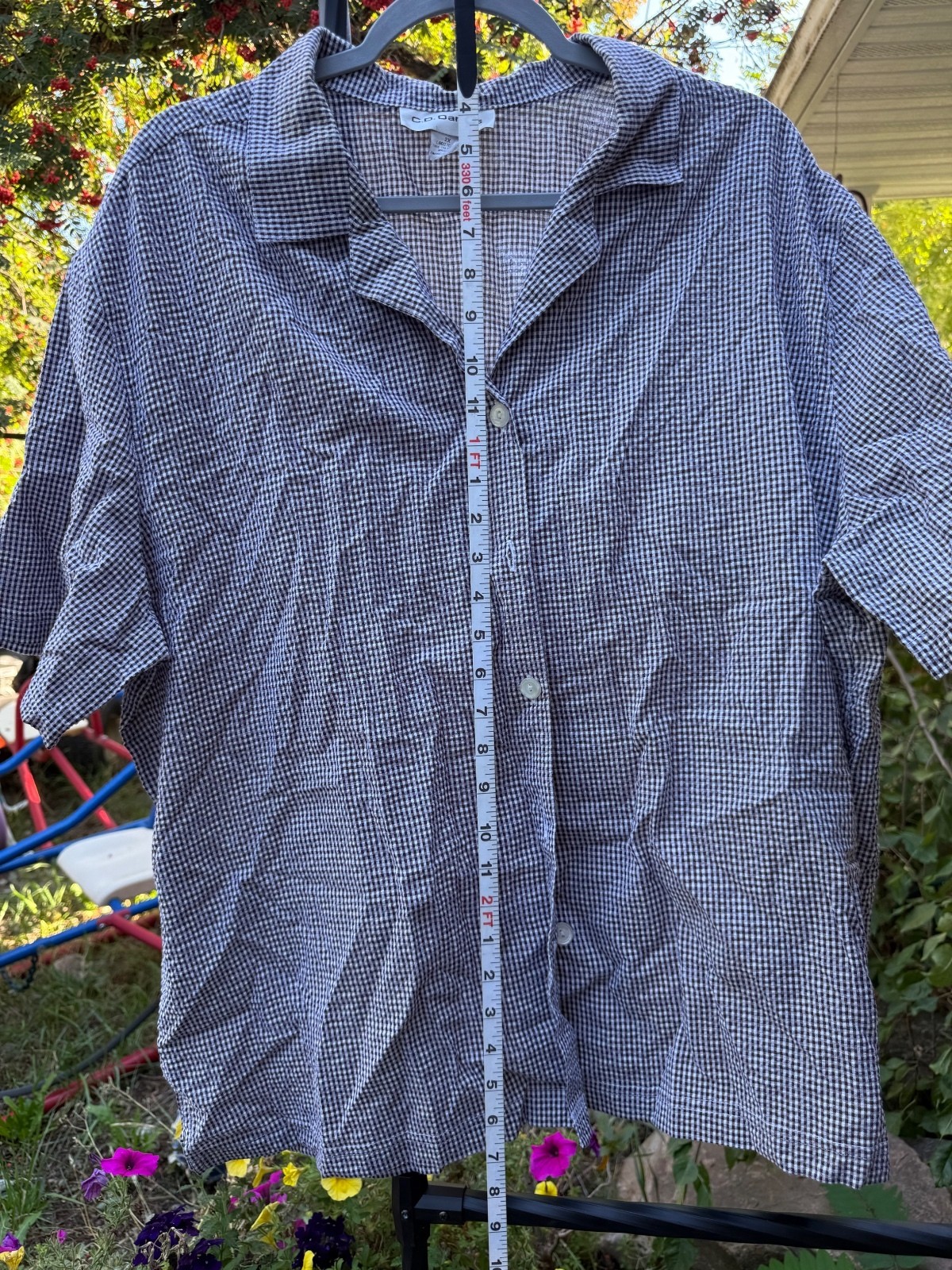 c.o. Daniels Women\'s 2X Short Sleeve Button-Up Shirt