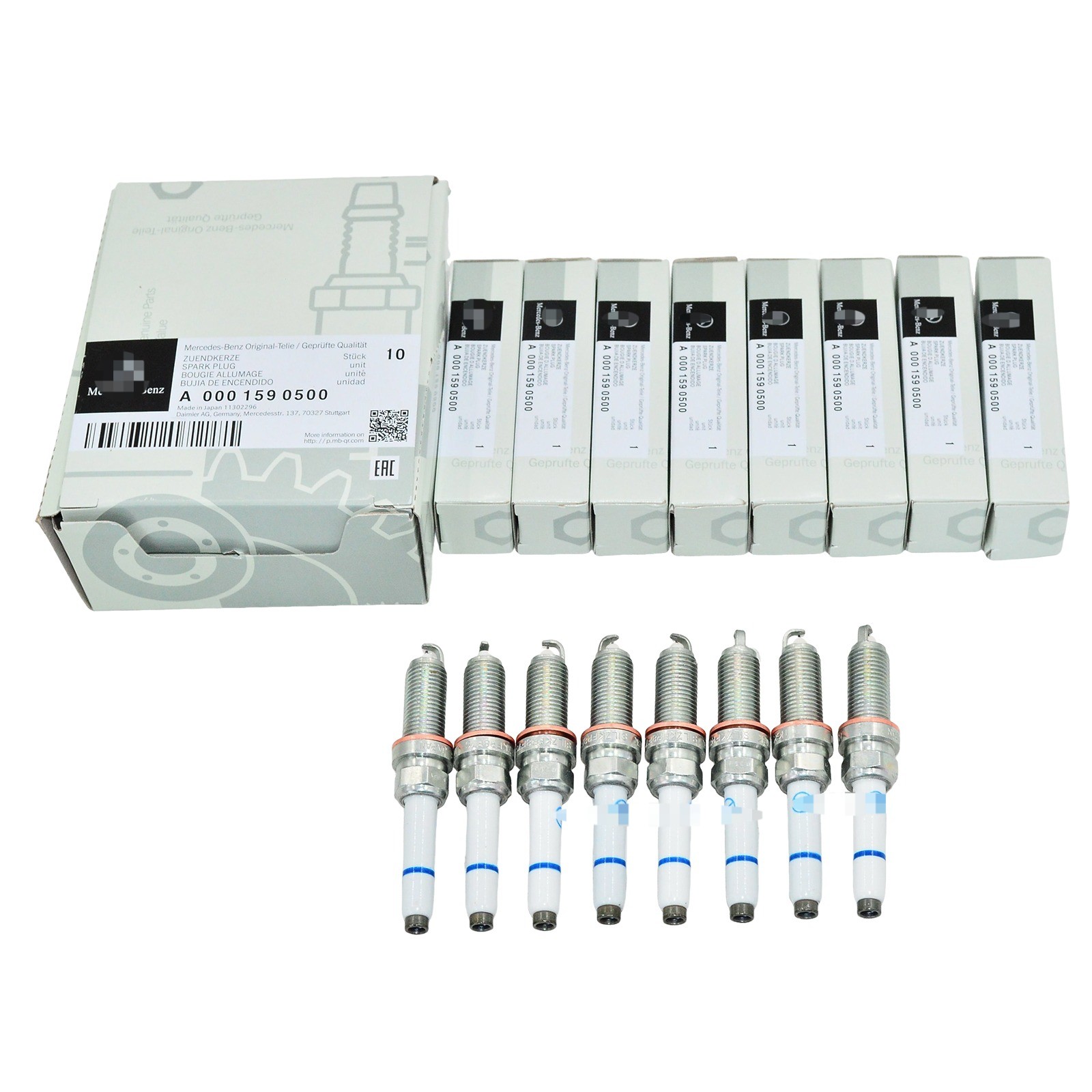 8Pcs Replacement Spark Plug A0001590500 SILZKFR Fit Mercedes M176 M177 M260 M264