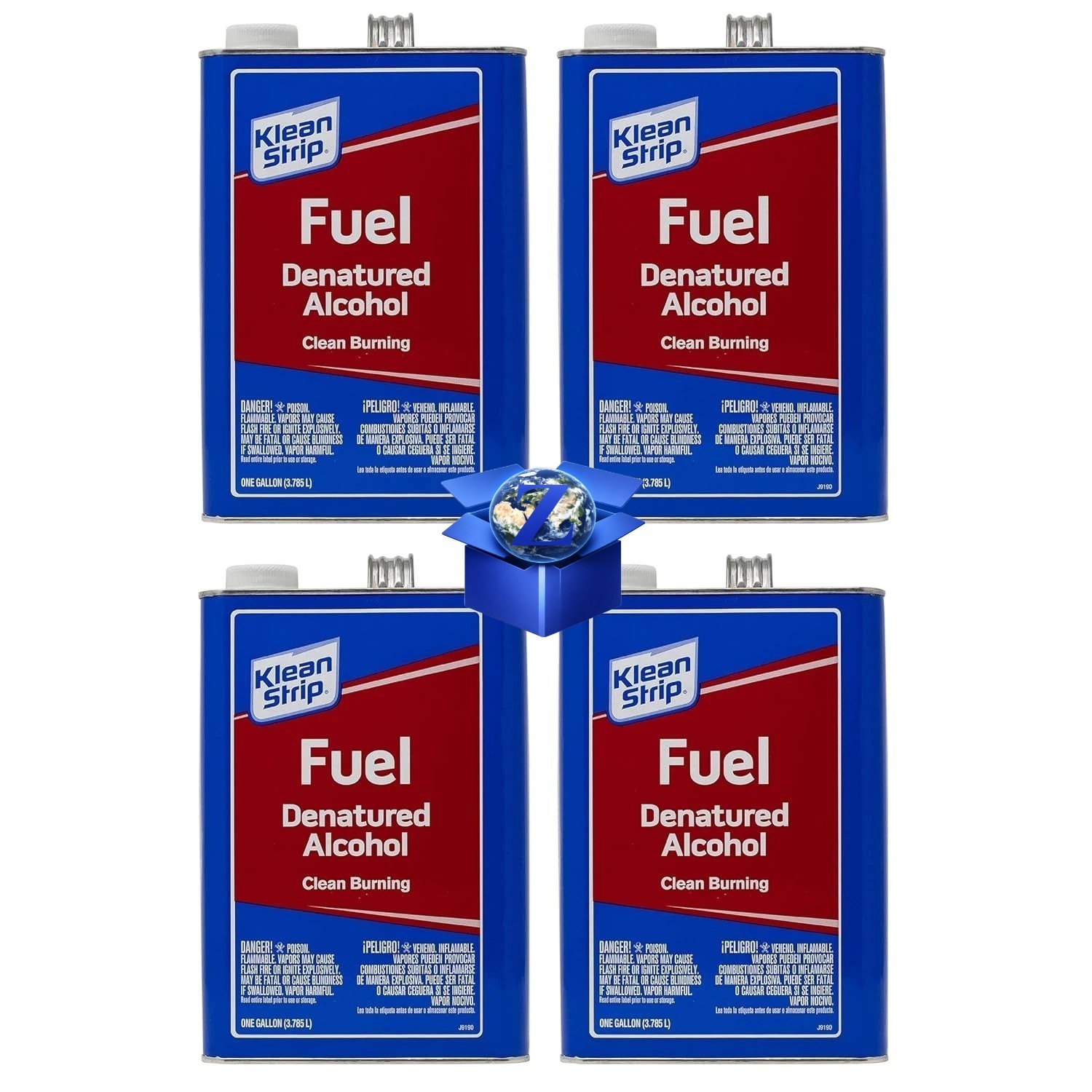 4 PACK Klean Strip GSL26 Denatured Alcohol Clean Burning Fuel 1 Gallon NEW