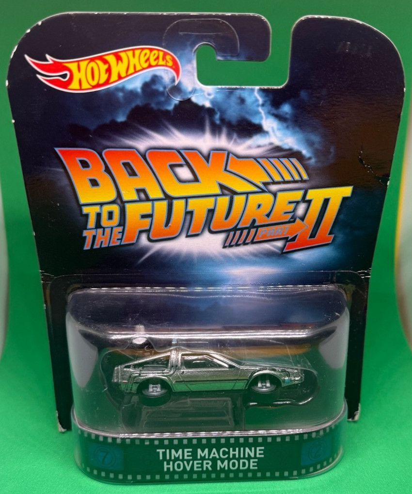 2014 Hot Wheels Retro Entertainment Time Machine Hover Mode CFR15 BDT77 Delorean