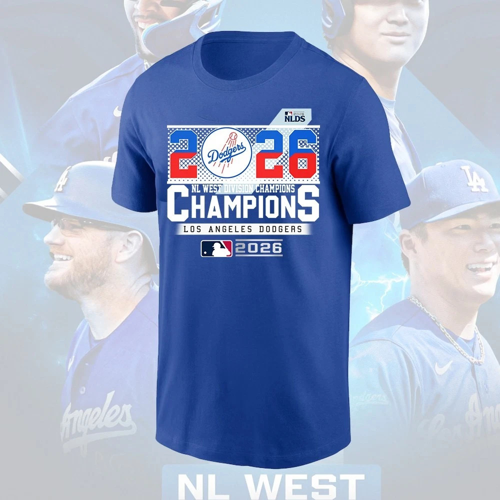 Hot LA Dodgers 2026 NL West Division Champions Gift For Fans Shirt S-5XL