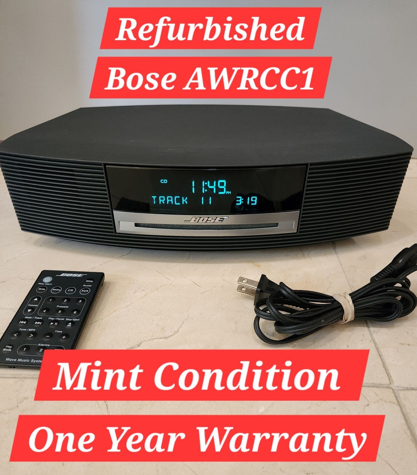 Bose Wave Music System AM/FM Radio and CD Player AWRCC1 *FULLY REFURBISHED*