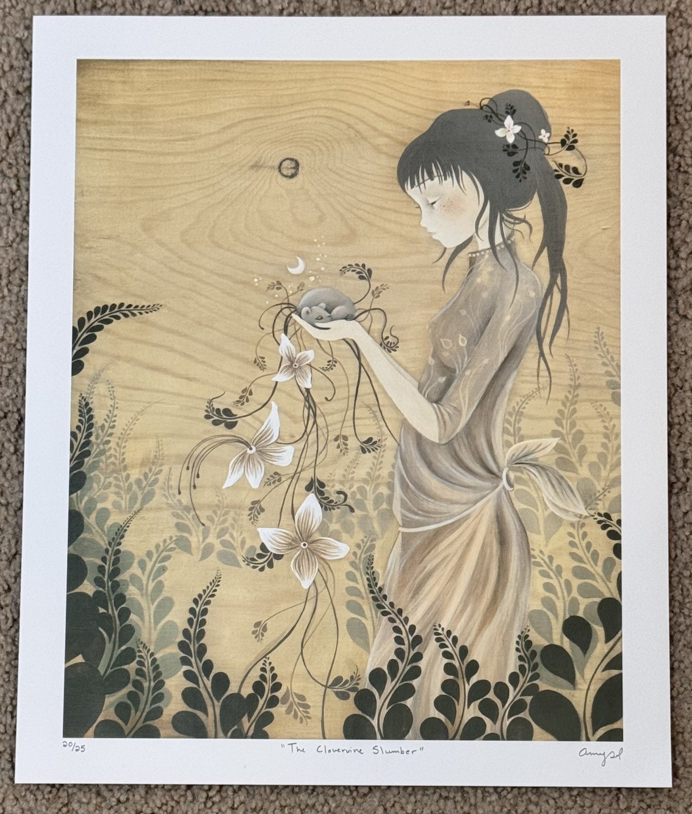 Amy Sol The Clovervine Slumber 2007 Giclee Fine Art Print S/# 25 Surreal Fantasy Amy Sol The Clovervine Slumber 2007 Giclee Fine Art Print S/# 25 Surreal Fantasy