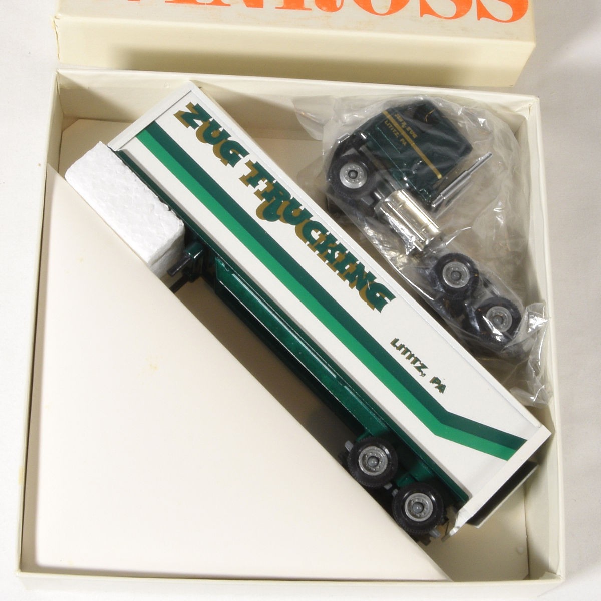 Vintage Winross Zug Trucking 1:64 Diecast Semi Truck and Trailer NEW