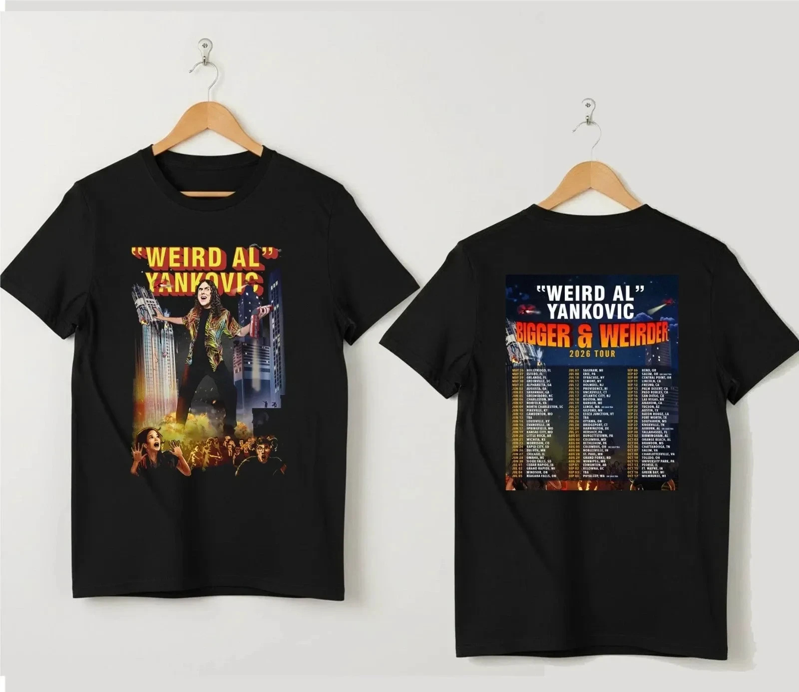 Vtg Weird Al Yankovic Bigger and Weirder Tour 2026 Concert T-Shirt S-5XL