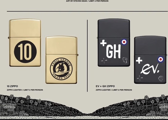 Rare New 2026 Ohana Festival Exclusive Pearl Jam Eddie Vedder Glen Hansard Zippo