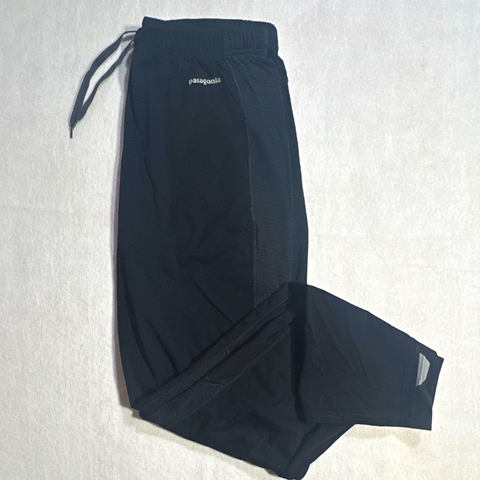 Patagonia Men\'s L Black Jogger Pants Drawstring Back Waist Pocket