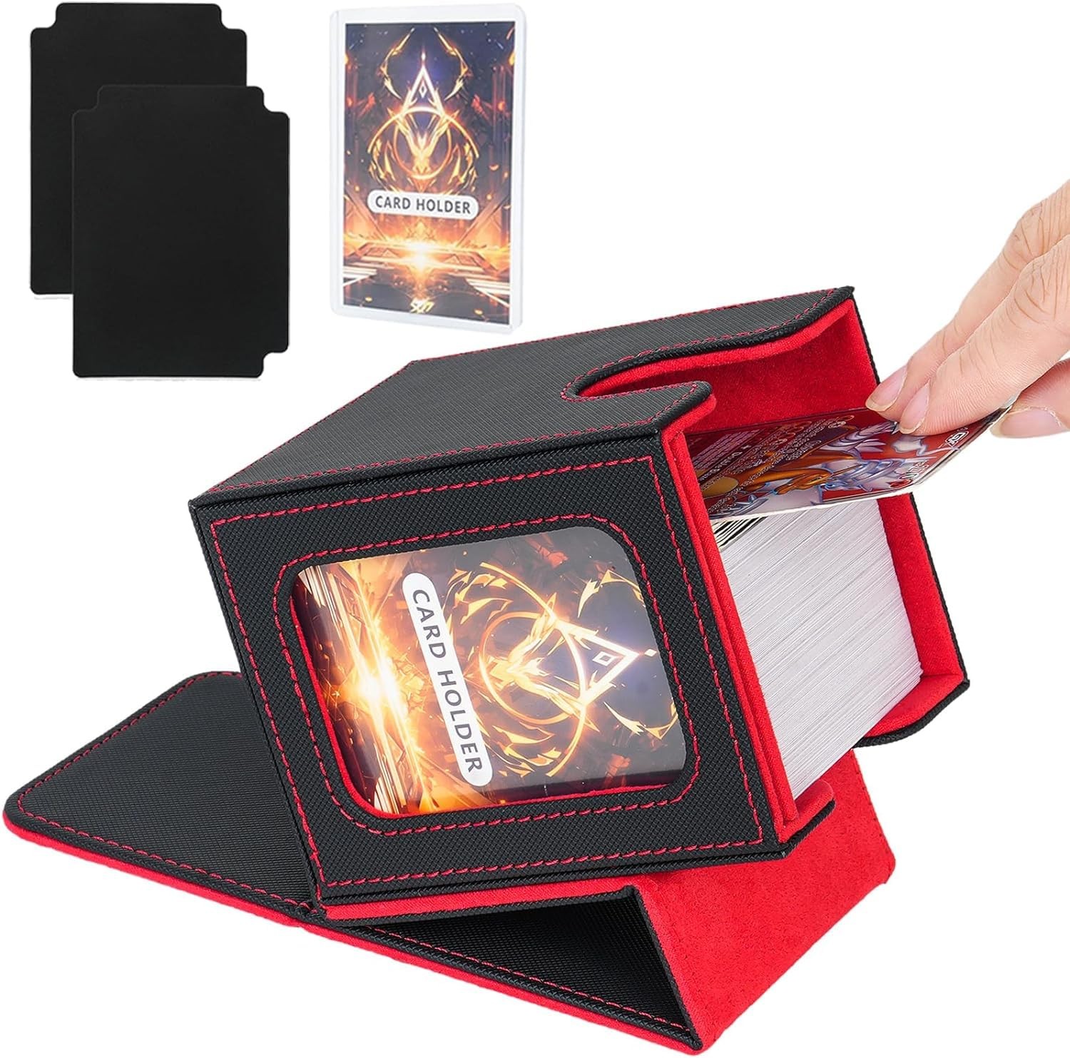 Magic Deck Box with MTG Commander Display, Yugioh Deck Box for 100+ Cards, Magnet... Magic Deck Box with MTG Commander Display, Yugioh Deck Box for 100+ Cards, Magnet...