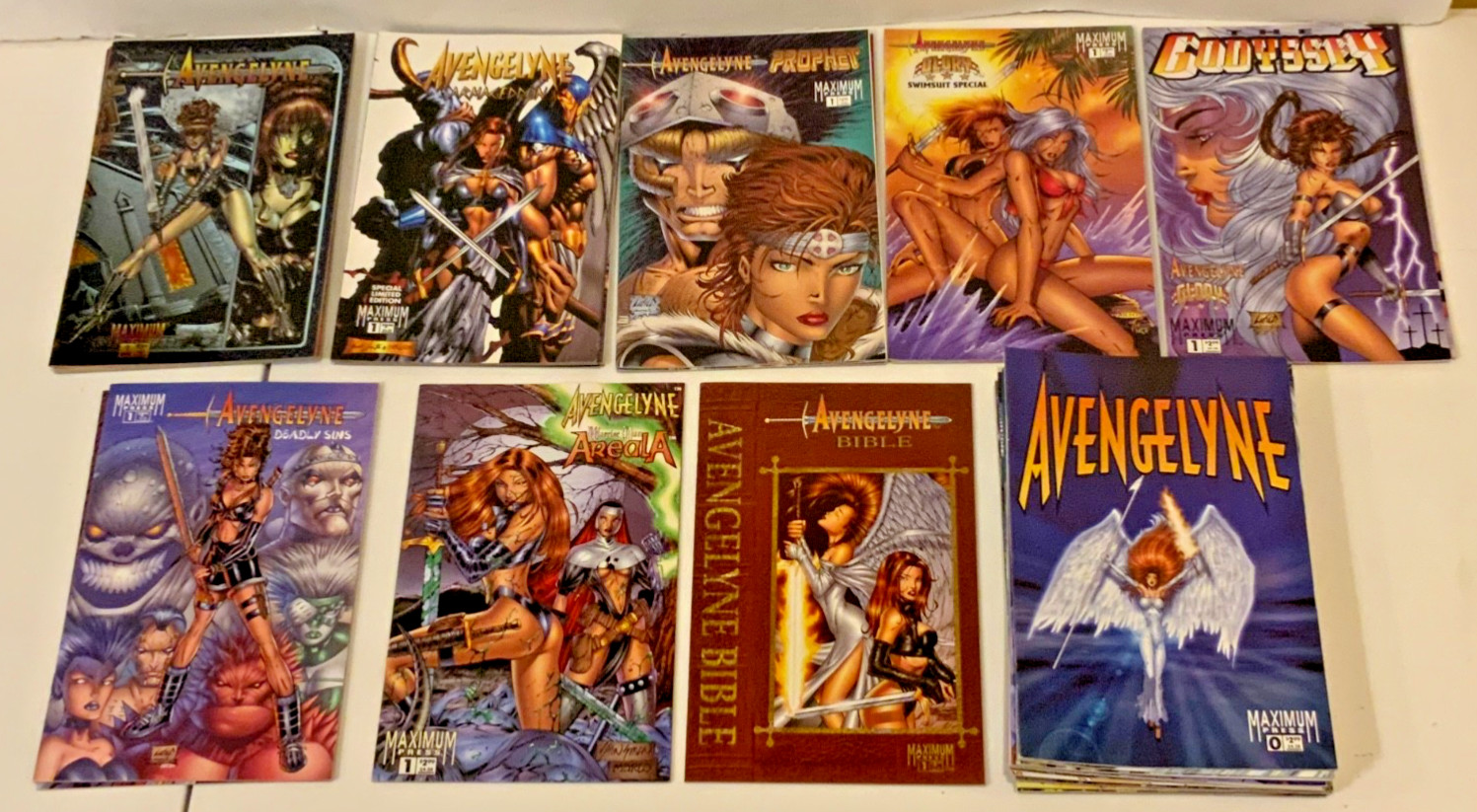 AVENGELYNE COMPREHENSIVE 40 COMIC BOOK SET w/variants (1995-96) VF/NM