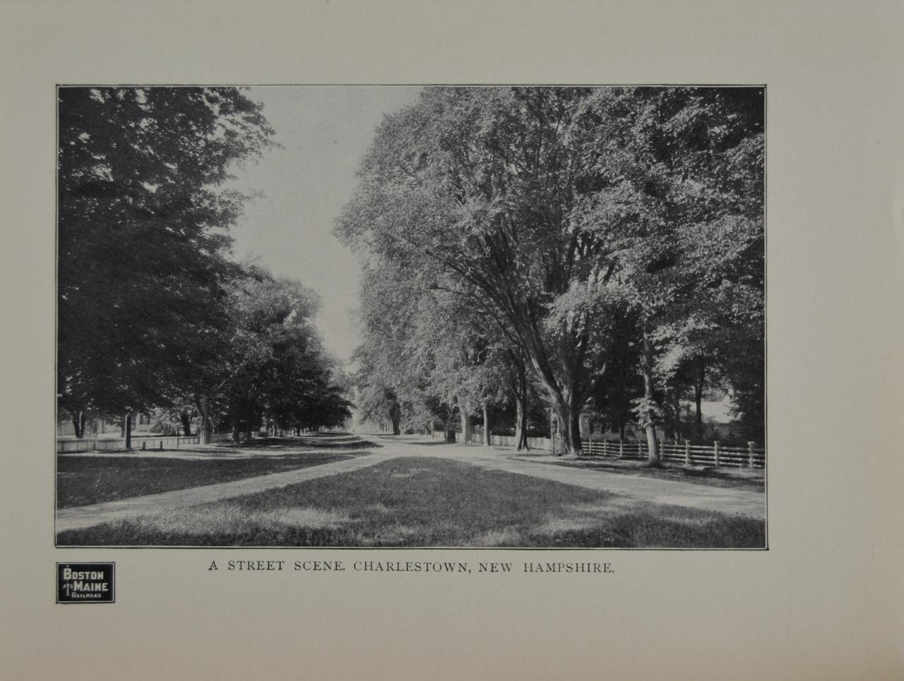 Antique Charlestown New Hampshire Art Print 1902 Boston & Maine Rail Road
