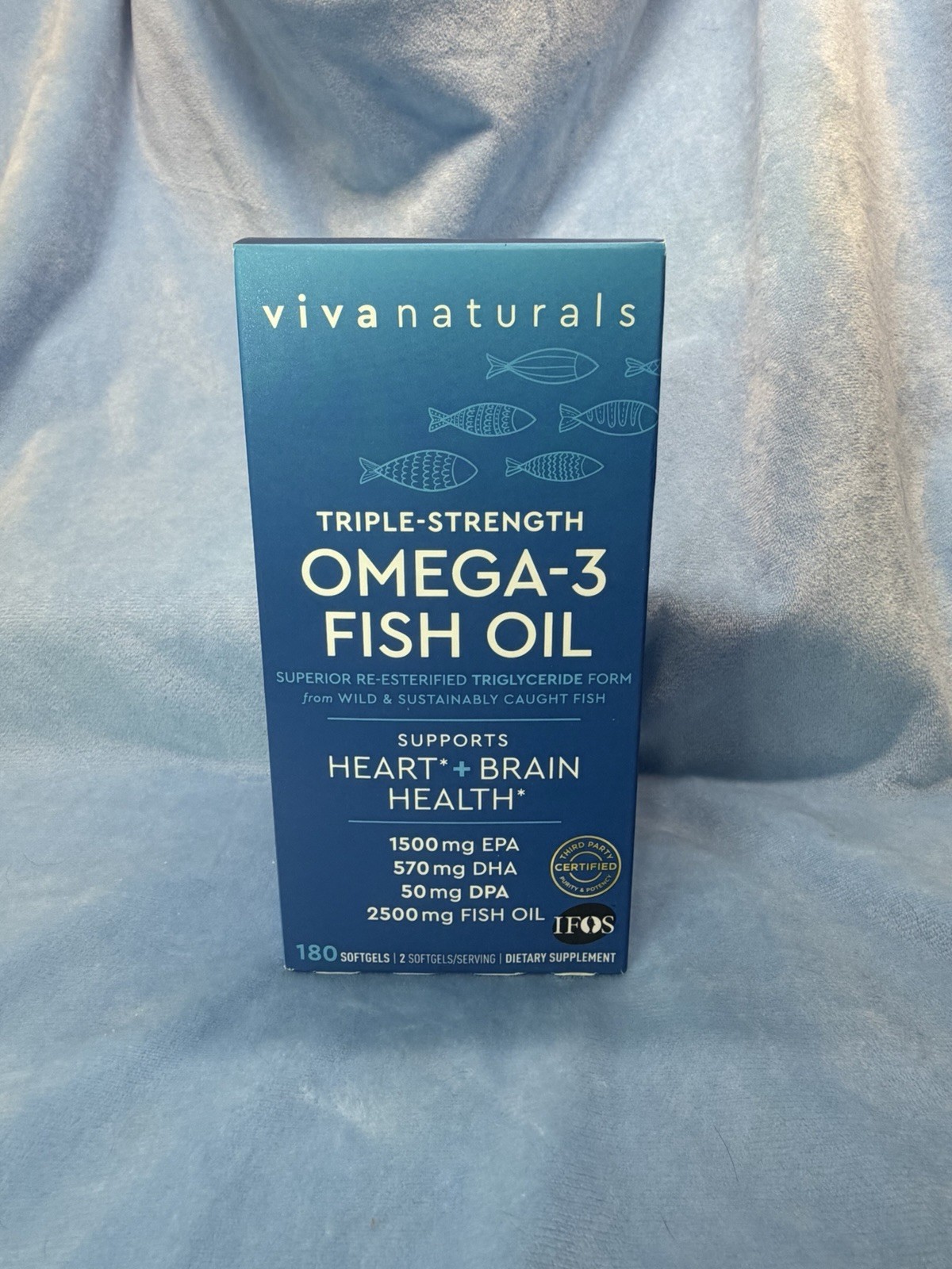 Viva Naturals Triple Strength Omega 3 Fish Oil 2500 mg High Potency 180 Softgels Viva Naturals Triple Strength Omega 3 Fish Oil 2500 mg High Potency 180 Softgels