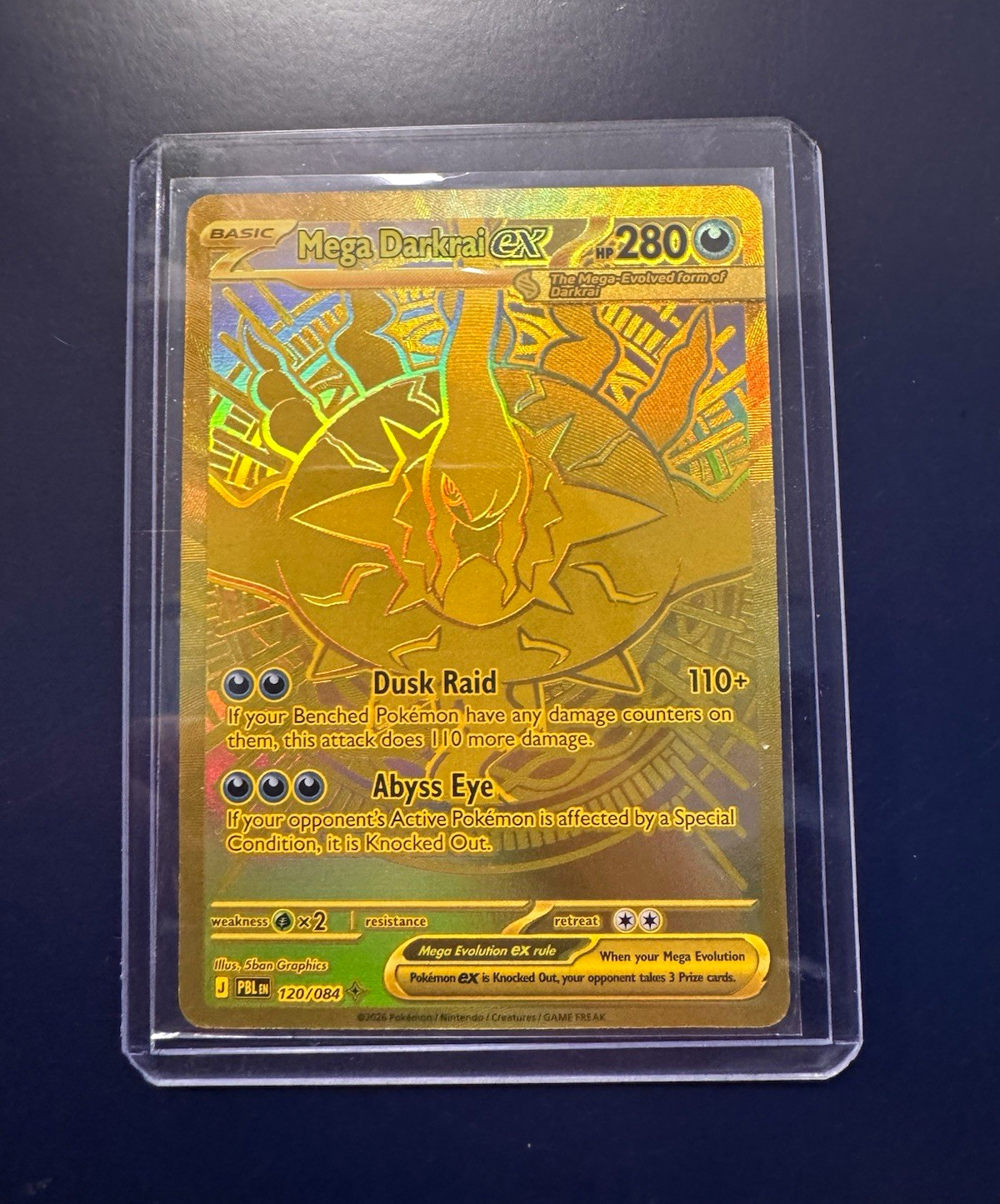 Mega Darkrai EX Secret Rare Full Art Holo 120/084 English 2016 Pitch Black Mega Darkrai EX Secret Rare Full Art Holo 120/084 English 2016 Pitch Black