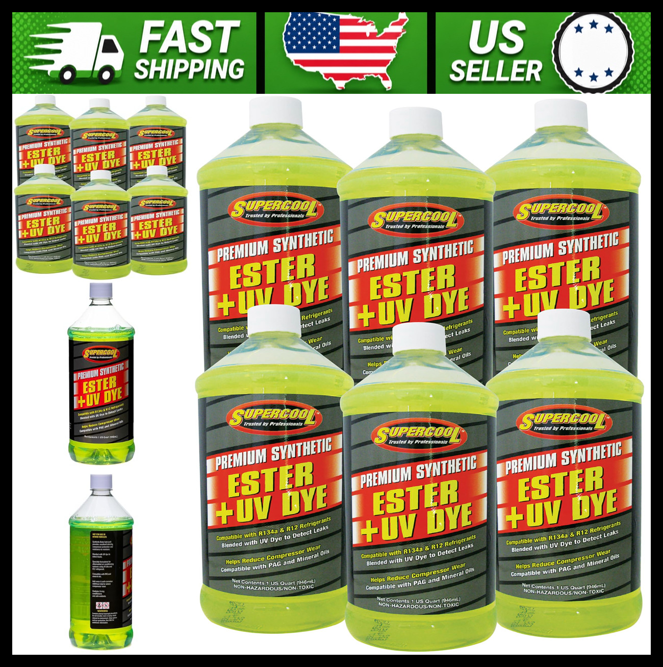 TSI Supercool Ester Oil with UV Dye, 1 Quart, 6-Pack TSI Supercool Ester Oil with UV Dye, 1 Quart, 6-Pack