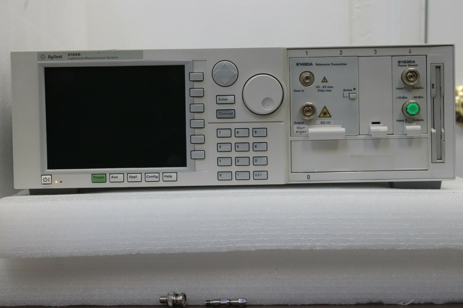 Agilent Keysight 8164B Lightwave Measurement System with 81490A & 81635A Modules