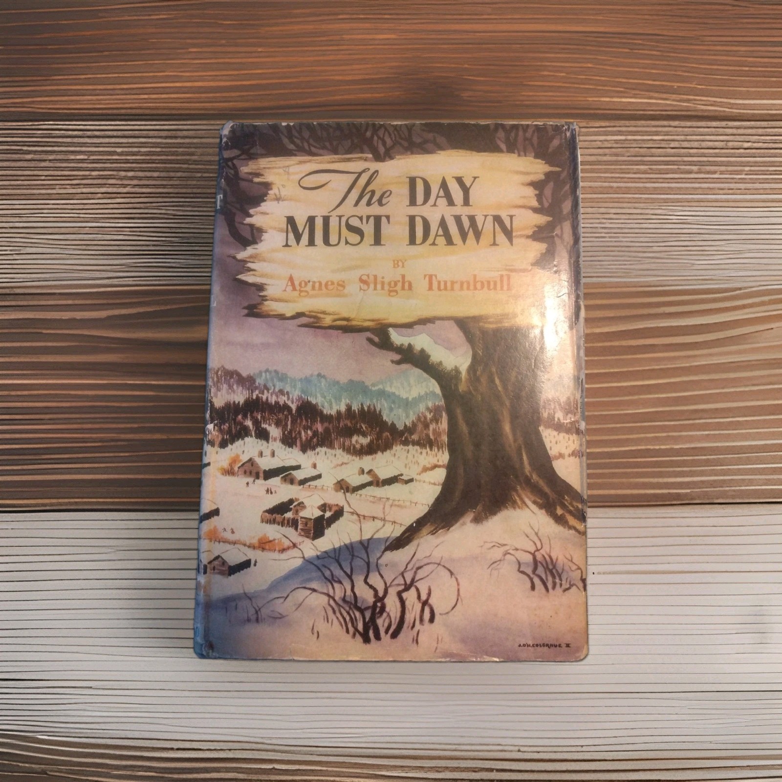 Vintage 1942 The Day Must Dawn Hardcover Book Agnes Sligh Turnbull Dust...