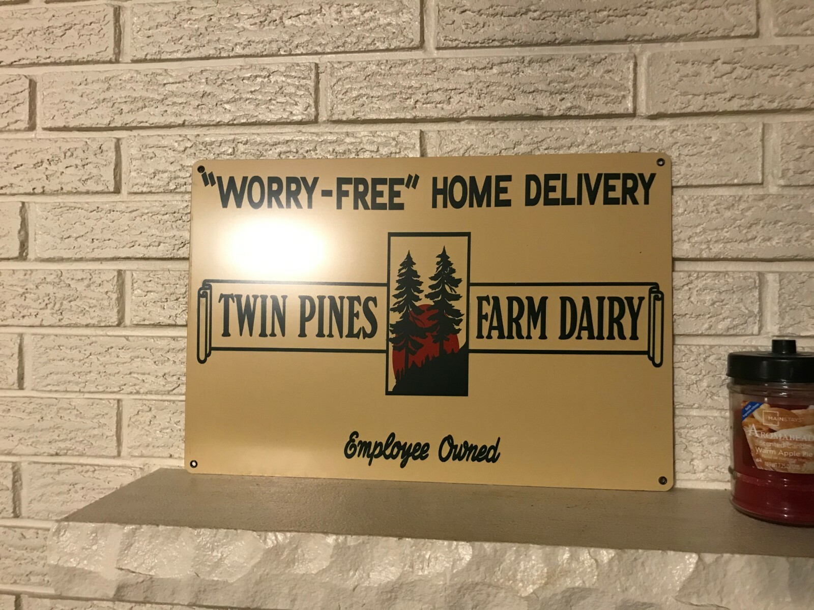 Twin Pines Dairy Logo Detroit Michigan Sign .040 Aluminum New Divco
