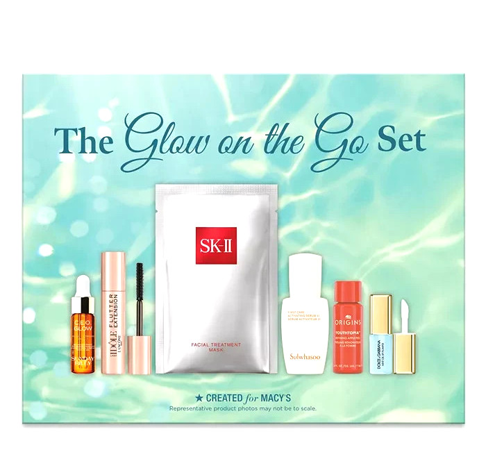 Macy\'s 6-Pc. The Glow On The Go Makeup Set Lancome, Origins, DOLCE & GABBANA