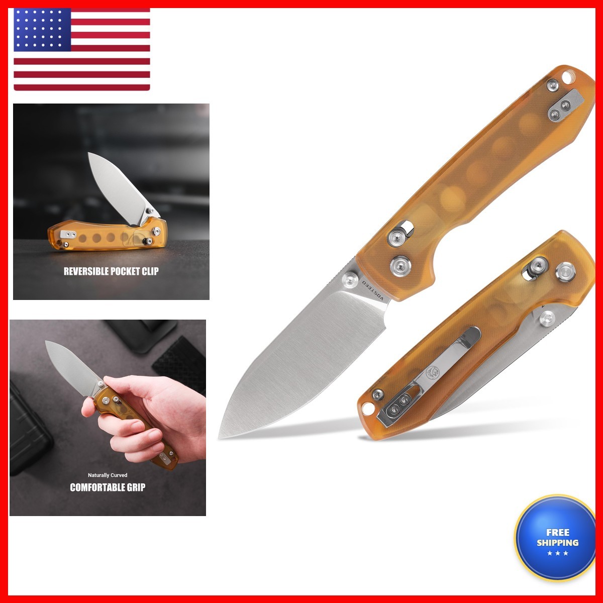 Vosteed Raccoon EDC Folding Knife 3.25\ Vosteed Raccoon EDC Folding Knife 3.25\