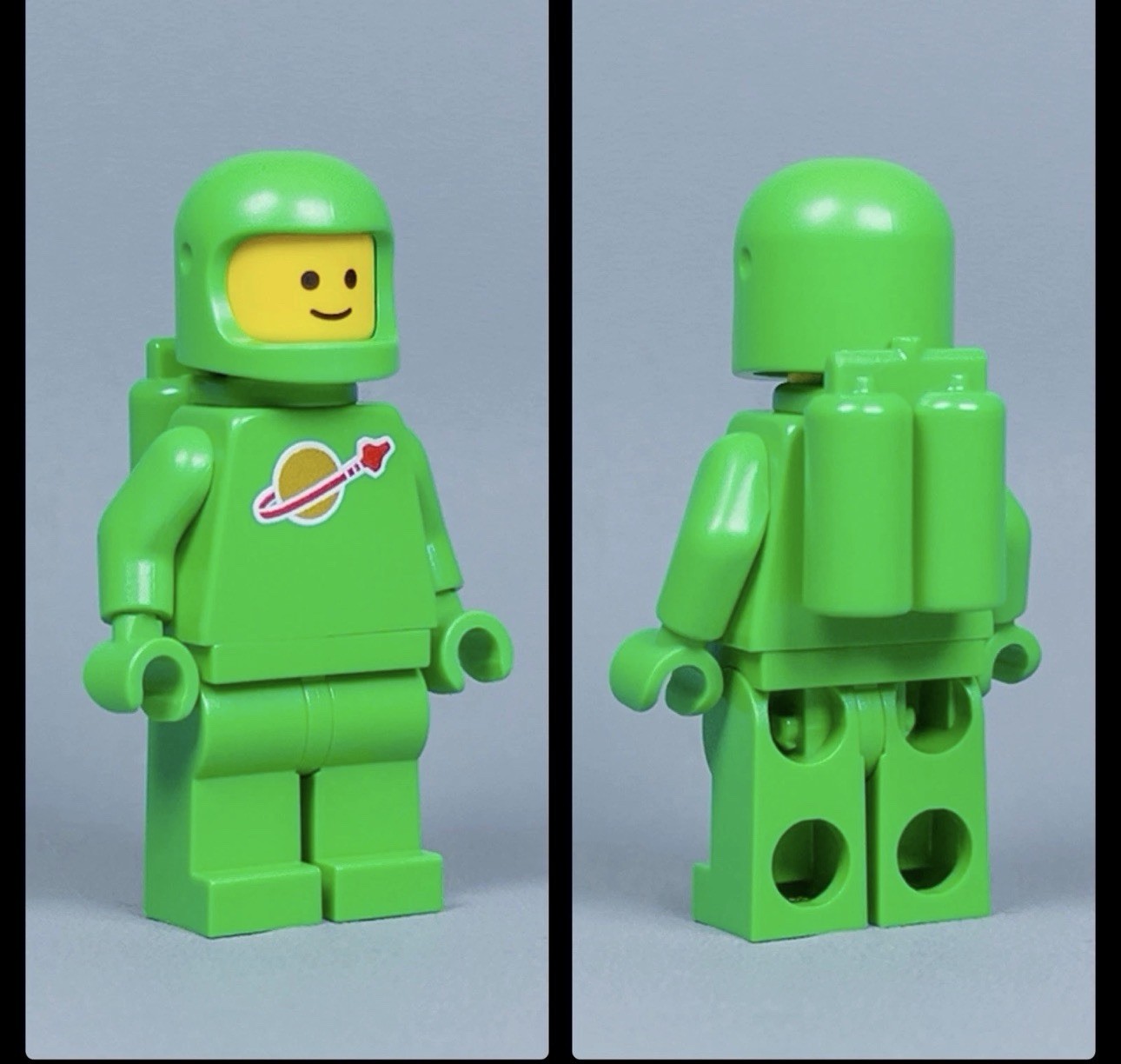 LEGO Classic Spaceman Bright Green With Free Suprise Tile Print