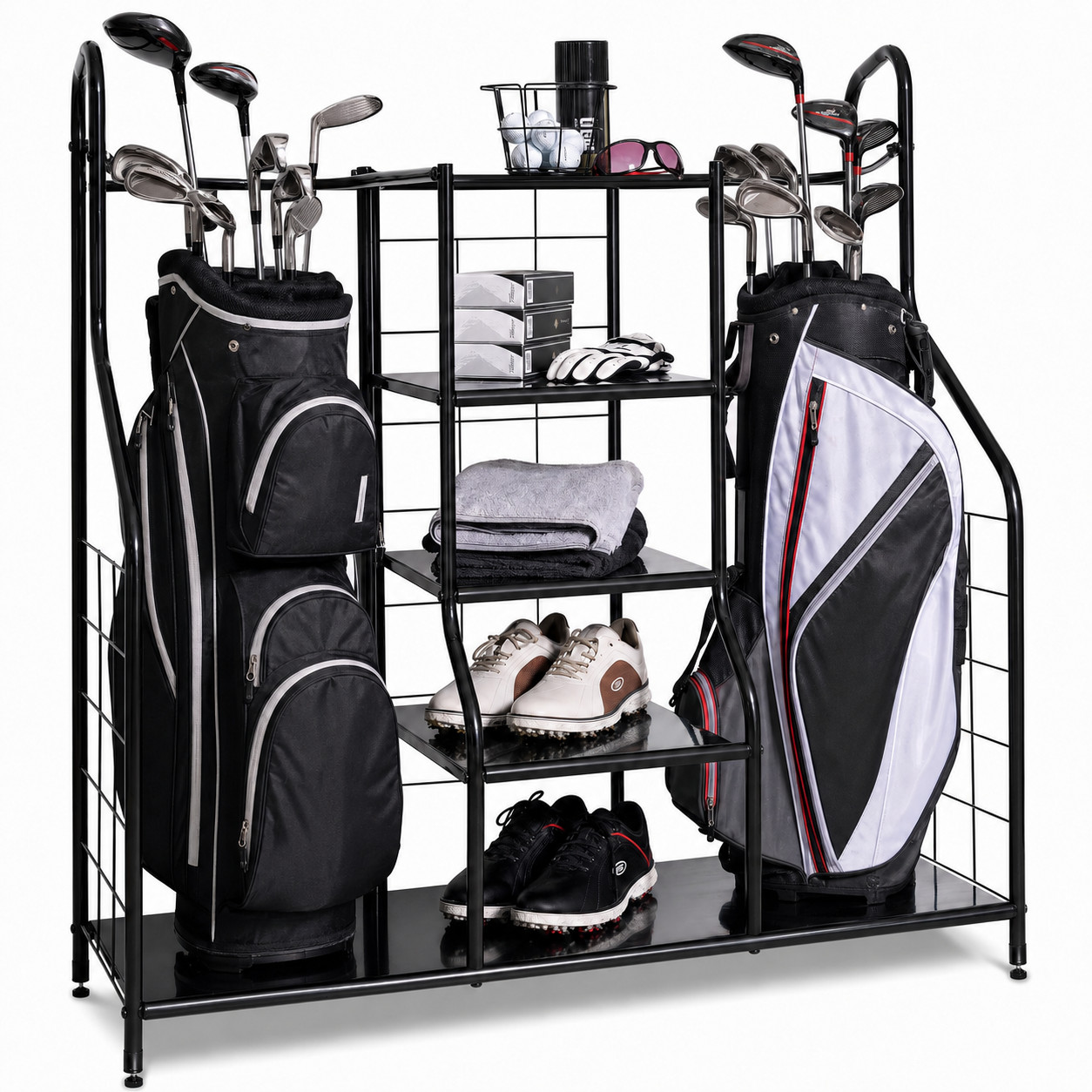 Morvat Double Extra Large Metal Golf Organizer Stand Morvat Double Extra Large Metal Golf Organizer Stand