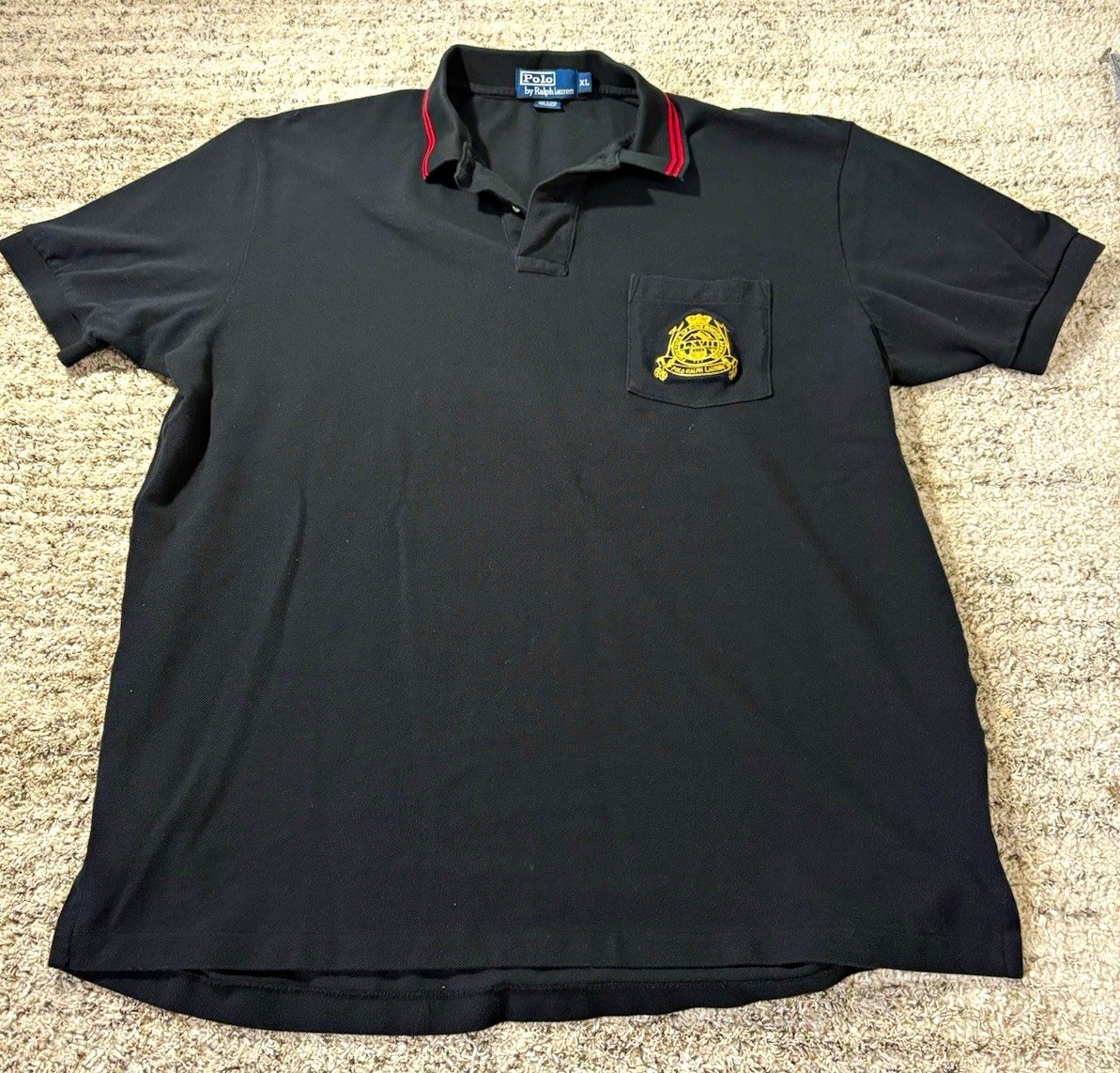 VTG Polo Ralph Lauren Men’s Black XL Short Sleeve Crest Logo Polo VTG Polo Ralph Lauren Men’s Black XL Short Sleeve Crest Logo Polo