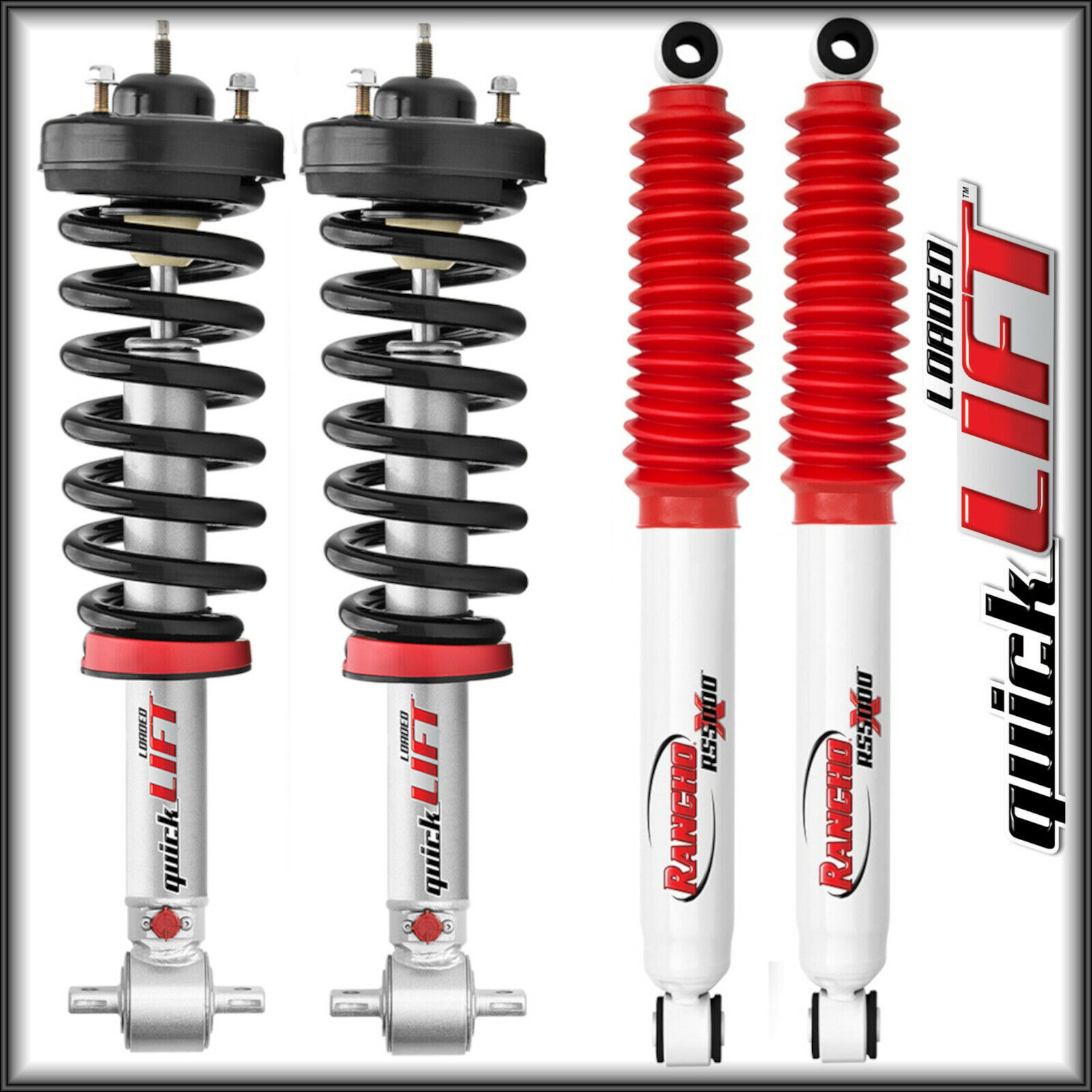 Rancho QuickLift Leveling Front Struts and Rear Shocks 2015-2020 Ford F150 4WD