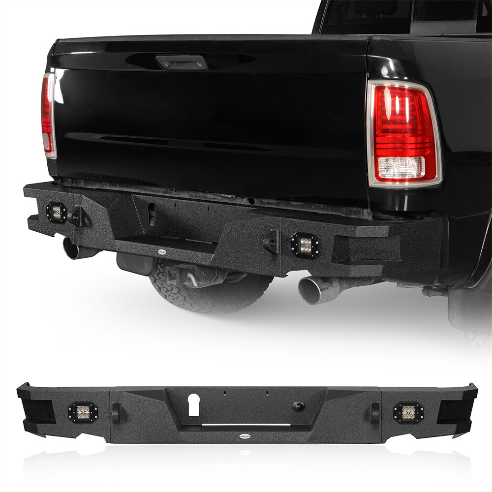 Off-Road Front / Rear Bumper Steel Black w/ Light Fit 2015-2018 Ram 1500 Rebel