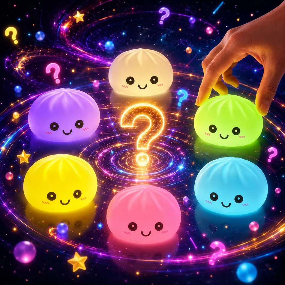 Random 4pcs Dumpling Night Light Glowing Desktop Ornament Cute Kawaii Gift Lamp