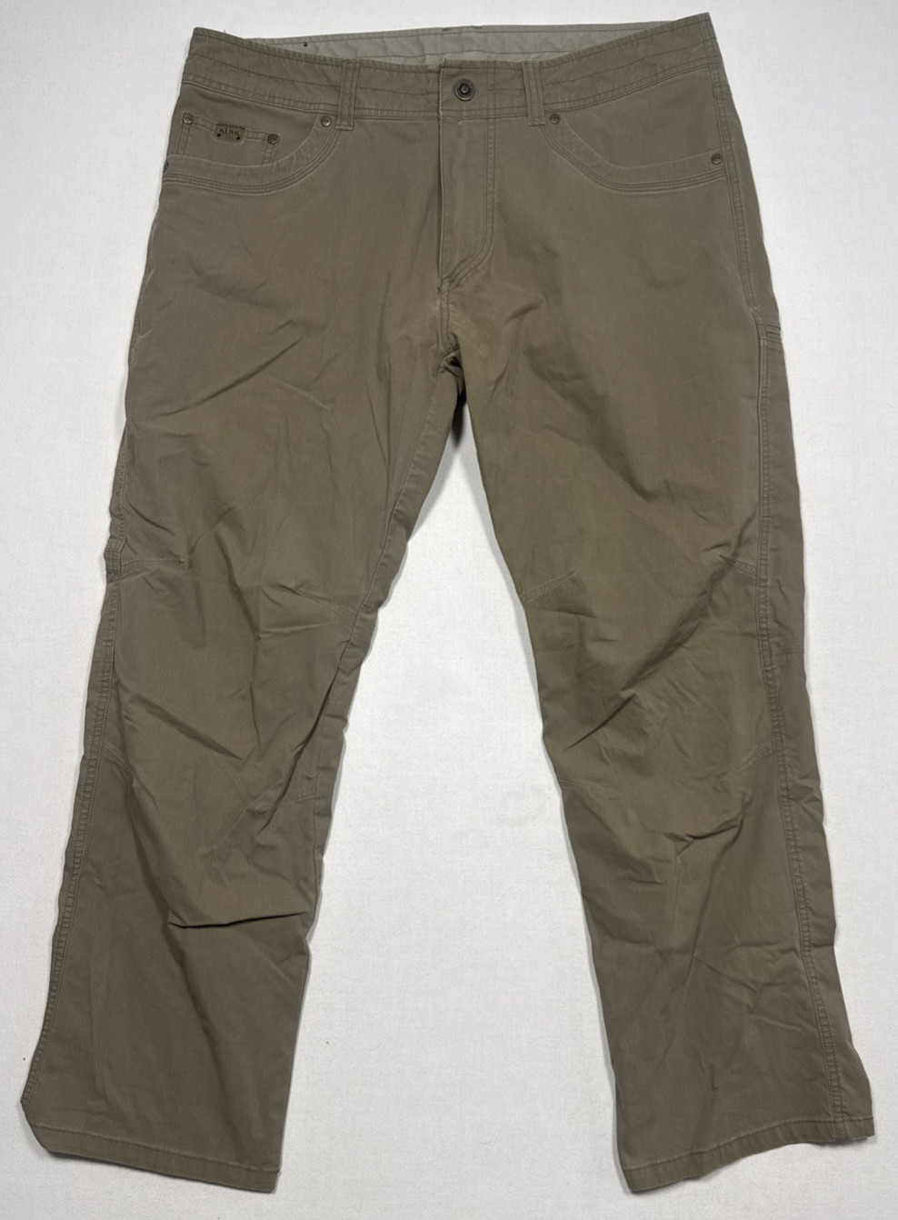 KUHL Revolvr Pants Mens 36x30 Olive Vintage Patina Dye Uberkuhl Stretch Hiking