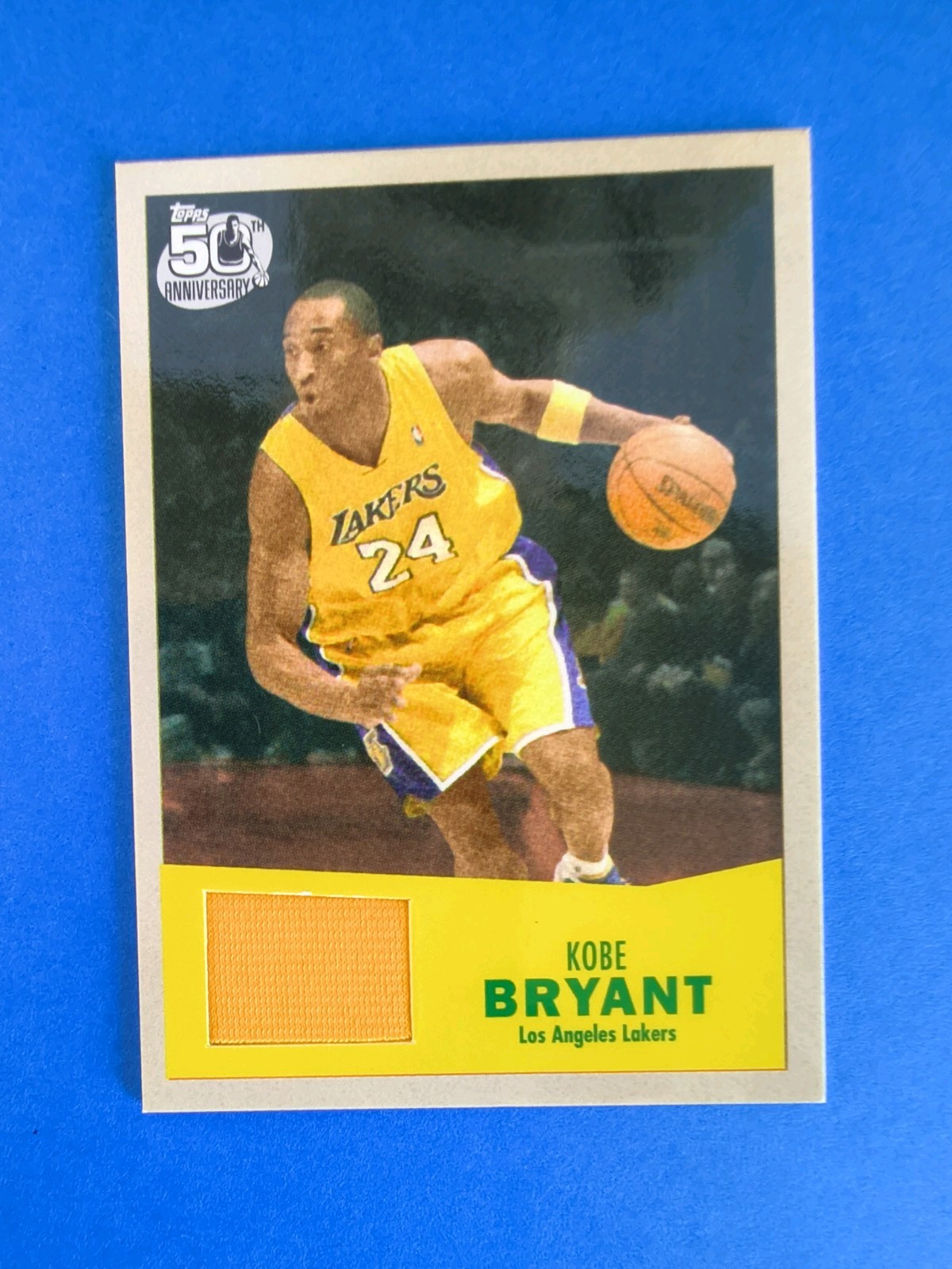 2007-08 Topps Kobe Bryant 1957-58 Variations Relic (MEM. GAME WORN JERSEY) 2007-08 Topps Kobe Bryant 1957-58 Variations Relic (MEM. GAME WORN JERSEY)