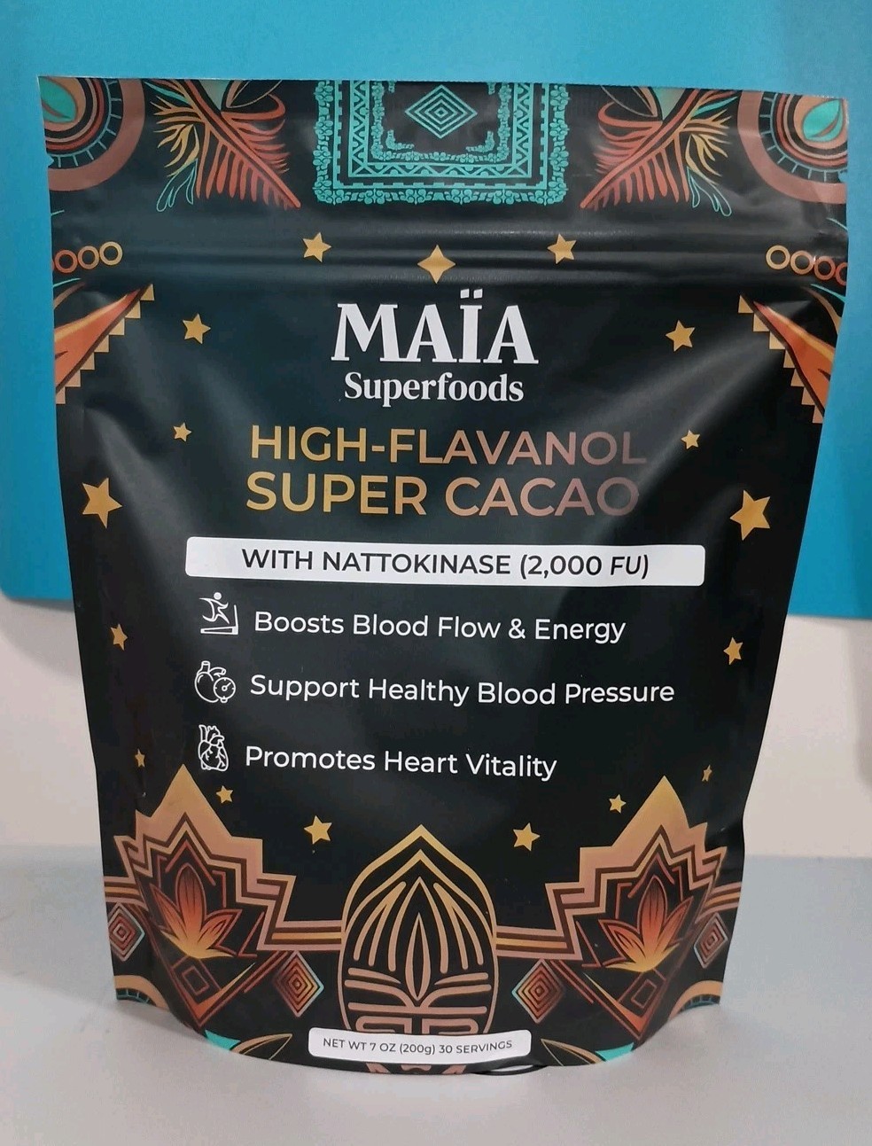 MAIA High-Flavanol Super Cacao with NATTOKINASE 7oz 30 servings MAIA High-Flavanol Super Cacao with NATTOKINASE 7oz 30 servings
