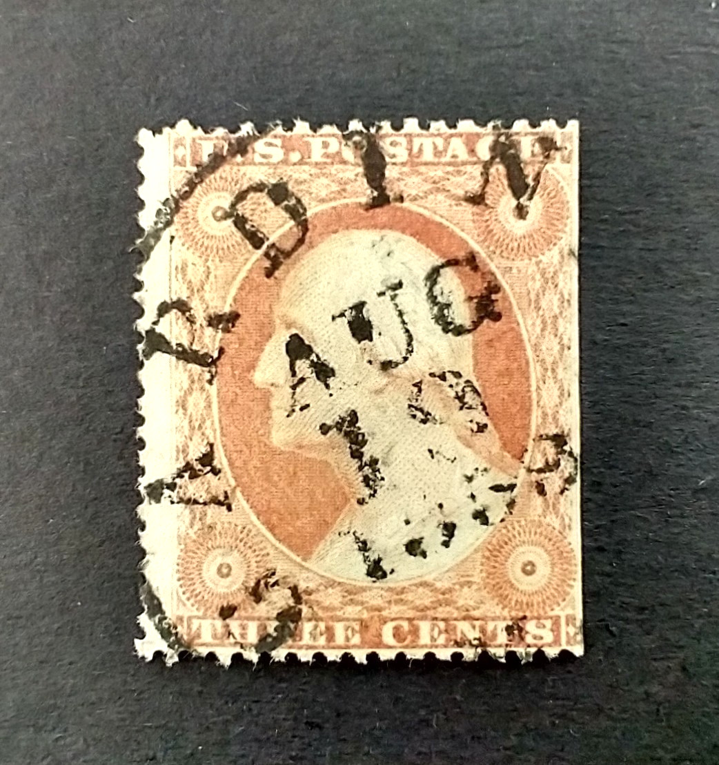 US Scott #26a ⁄⁄ 1857-61 3¢ George Washington ⁄⁄ Used w/City Cancel [Q3]