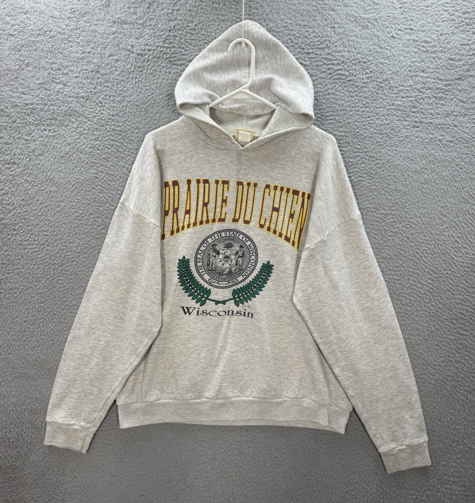 Vintage Ohiopyle Sweatshirt Adult XL Gray Hoodie Prairie Du Chien Wisconsin 90s