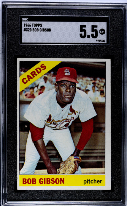 1966 Topps Bob Gibson #320 SGC 5.5 Cardinals HOF 1966 Topps Bob Gibson #320 SGC 5.5 Cardinals HOF