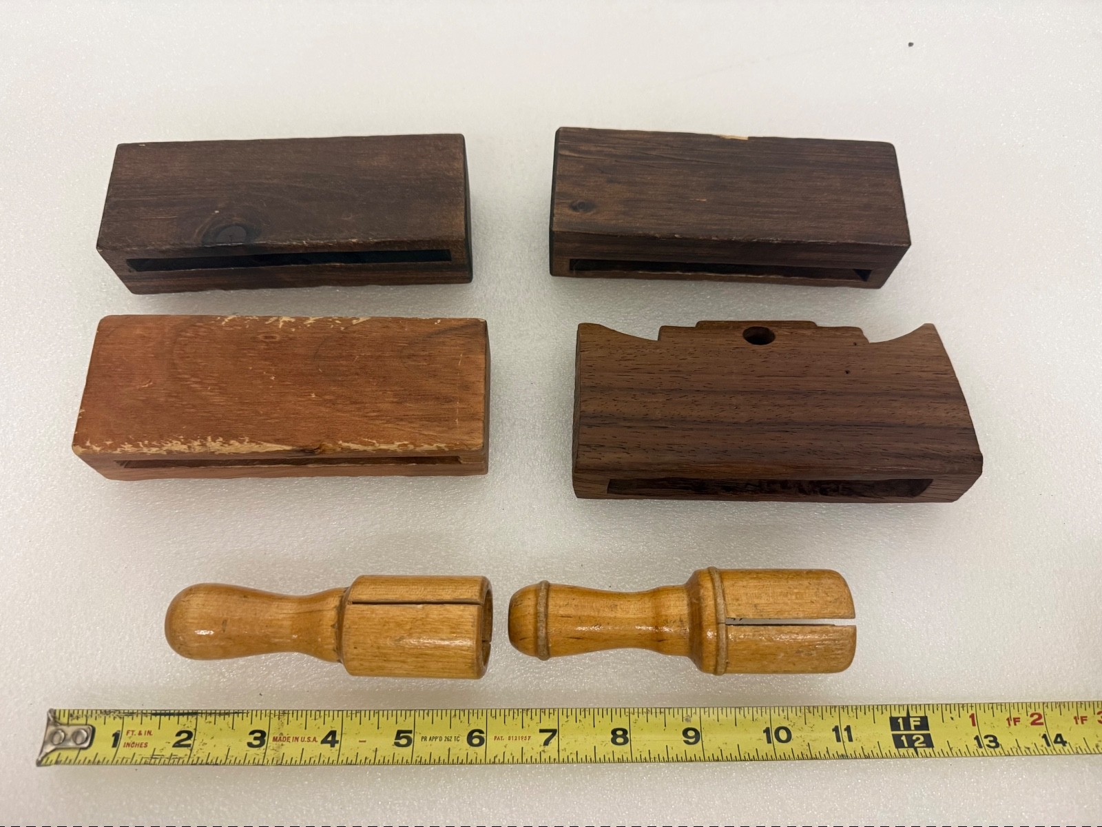 Vintage Wooden Percussion Tone Wood Blocks Rhythm Sounders 6 Pc Vintage Wooden Percussion Tone Wood Blocks Rhythm Sounders 6 Pc