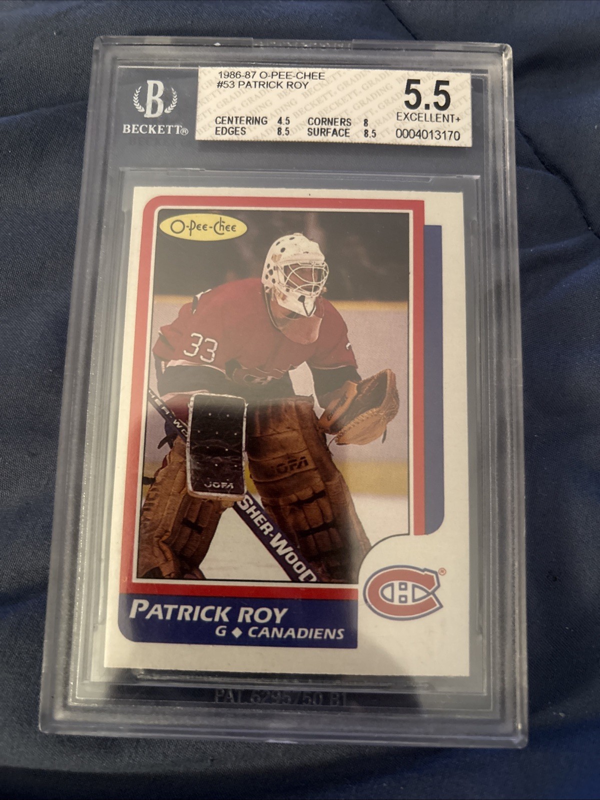 ✅1986-87 O-Pee-Chee #53 Patrick Roy RC BVG 5.5 HOF 4 Stanley Cups 3 Conn Smythe✅