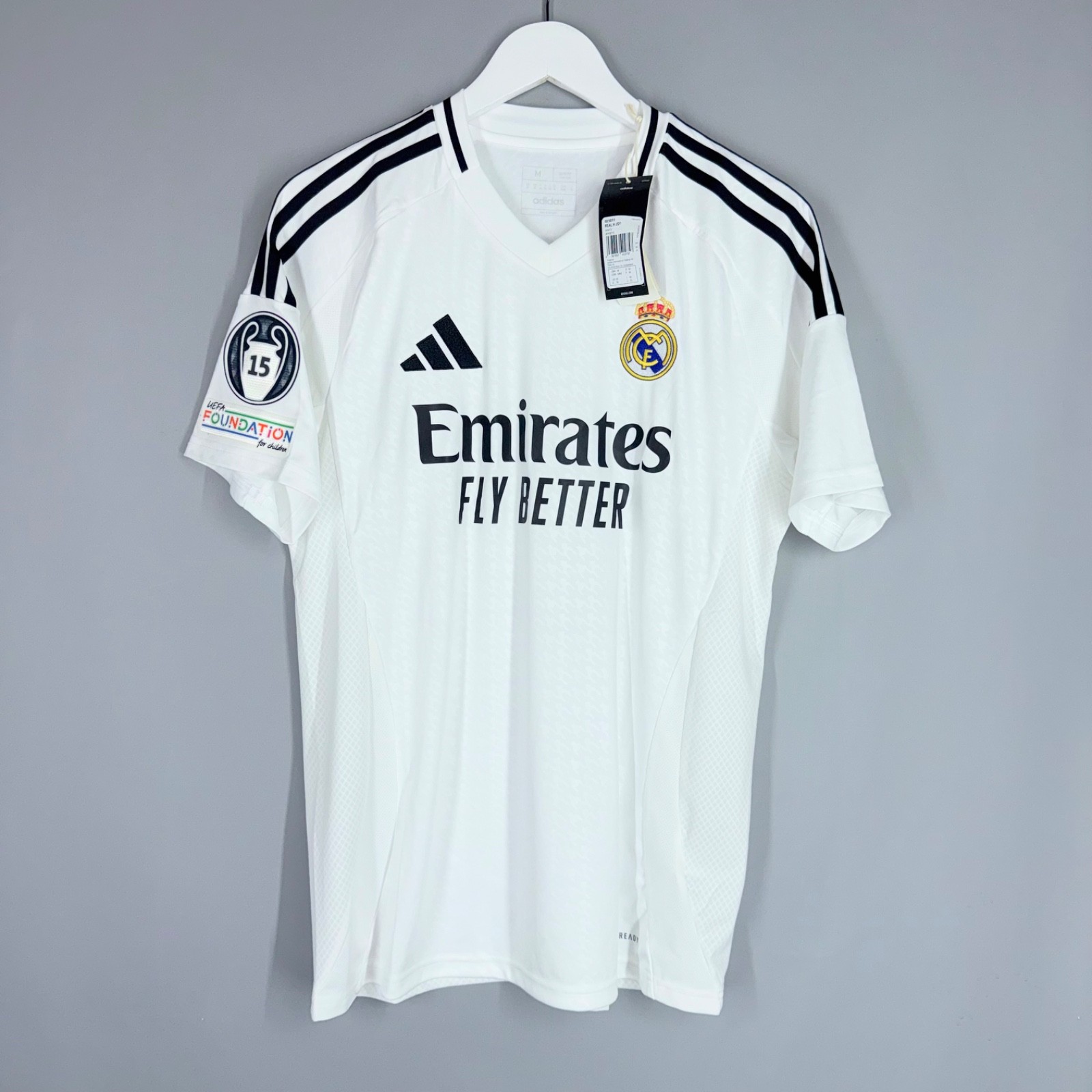 BNWT REAL MADRID SPAIN 2024 2025 HOME FOOTBALL SHIRT JERSEY ADIDAS #9 MBAPPE