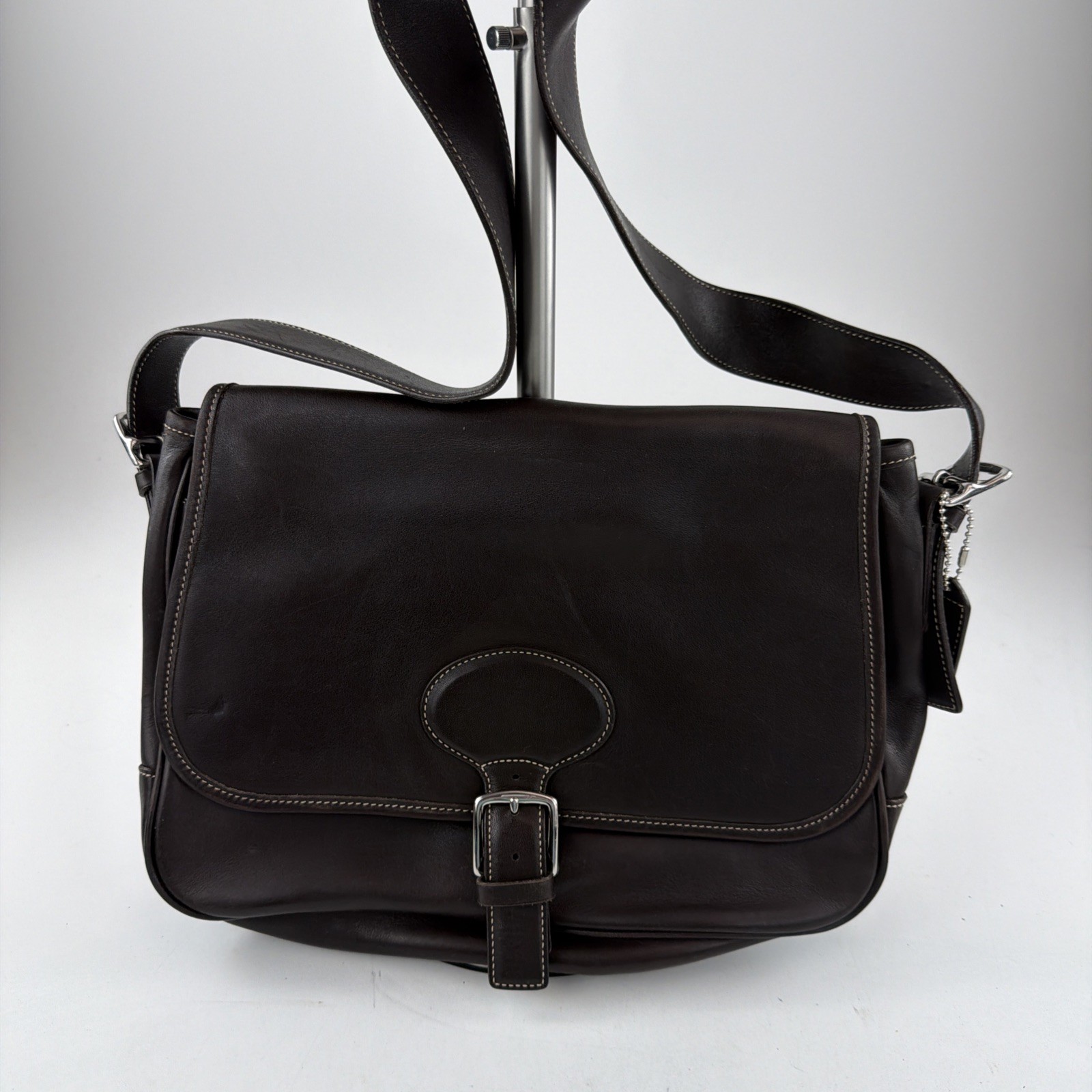 Coach Hampton Legacy Messenger Bag Brown Soft Leather 7750