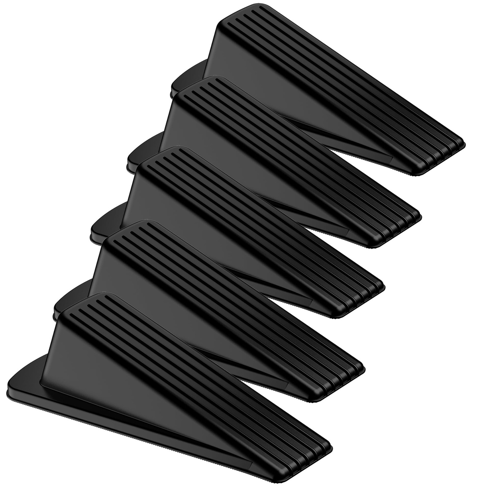 Crosize 5 Pack Door Stoppers for Bottom of Door, Rubber Door Stops Black Crosize 5 Pack Door Stoppers for Bottom of Door, Rubber Door Stops Black