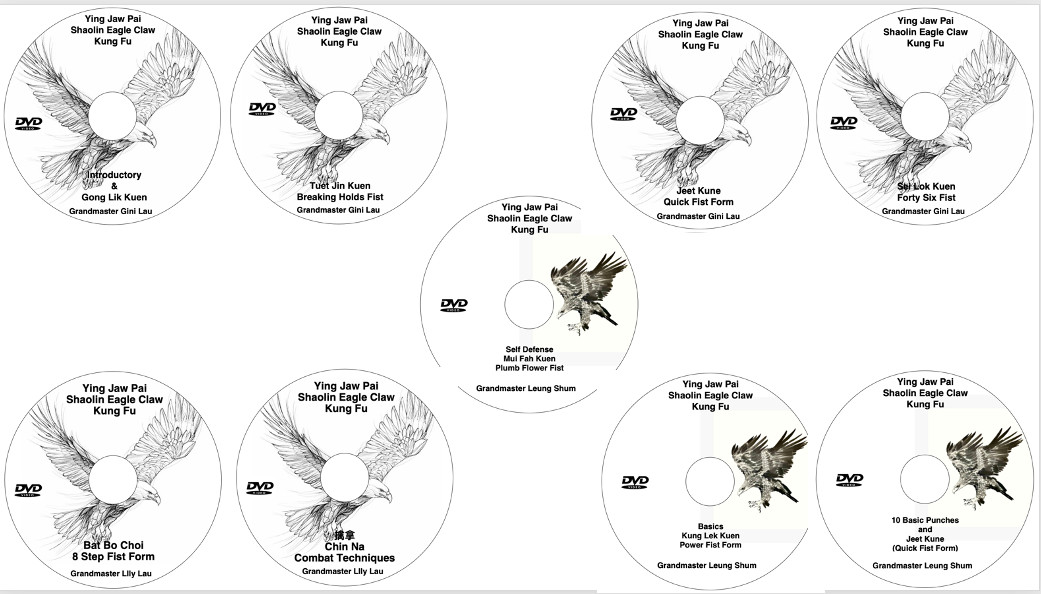 Eagle Claw Ying Jaw Pai Kung Fu Instructional  Series - 9 Volumes