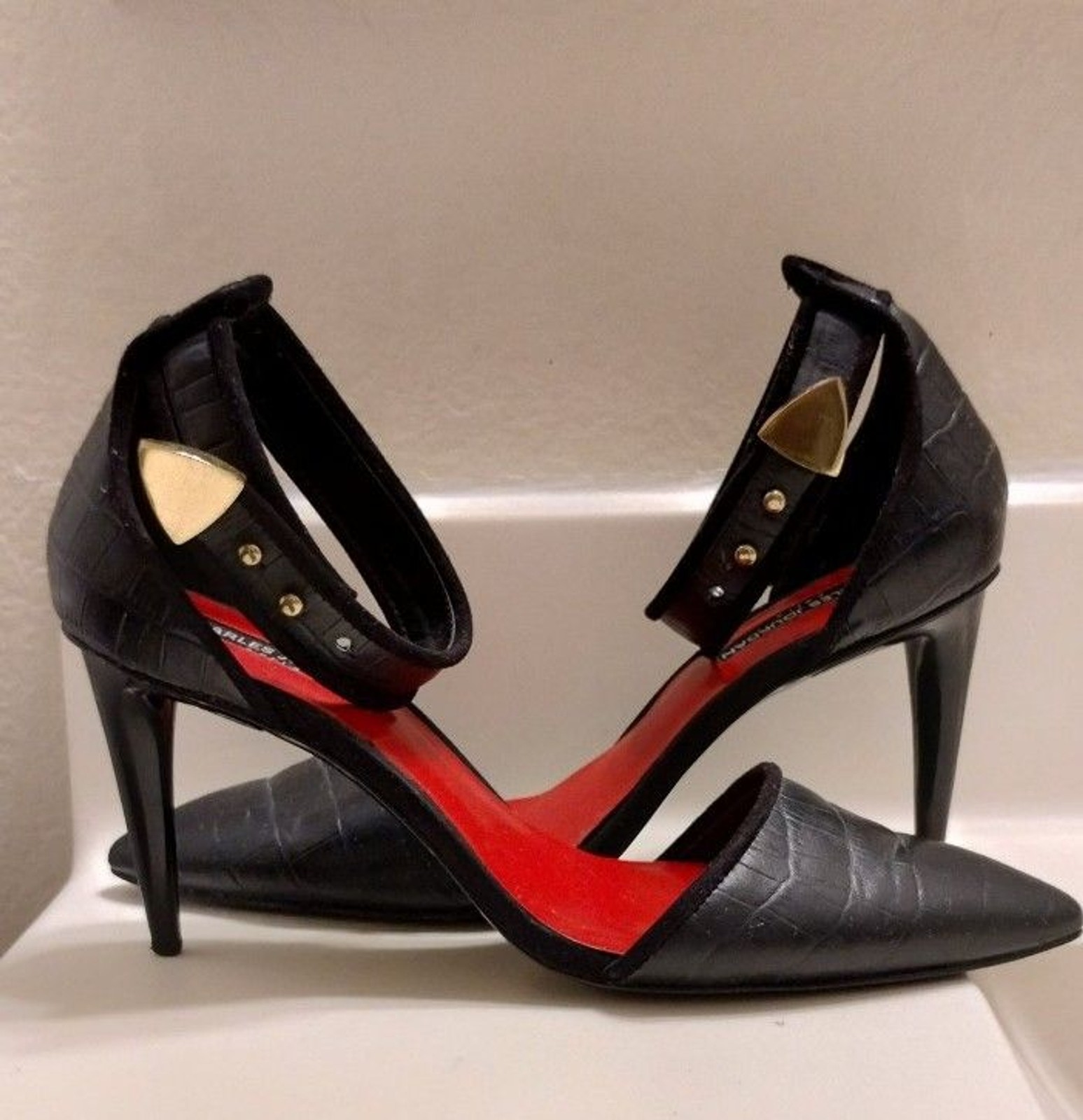 Charles Jourdan Black and Red Heels Charles Jourdan Black and Red Heels