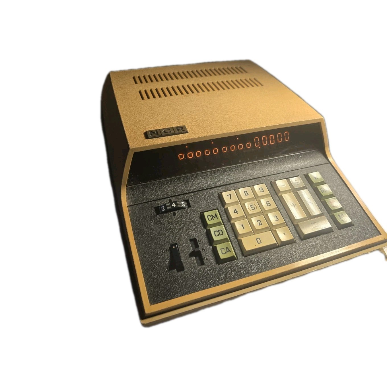 NCR Model 18-1 Electronica 155 Desktop Calculator Works Tan ~1973 Rare Working