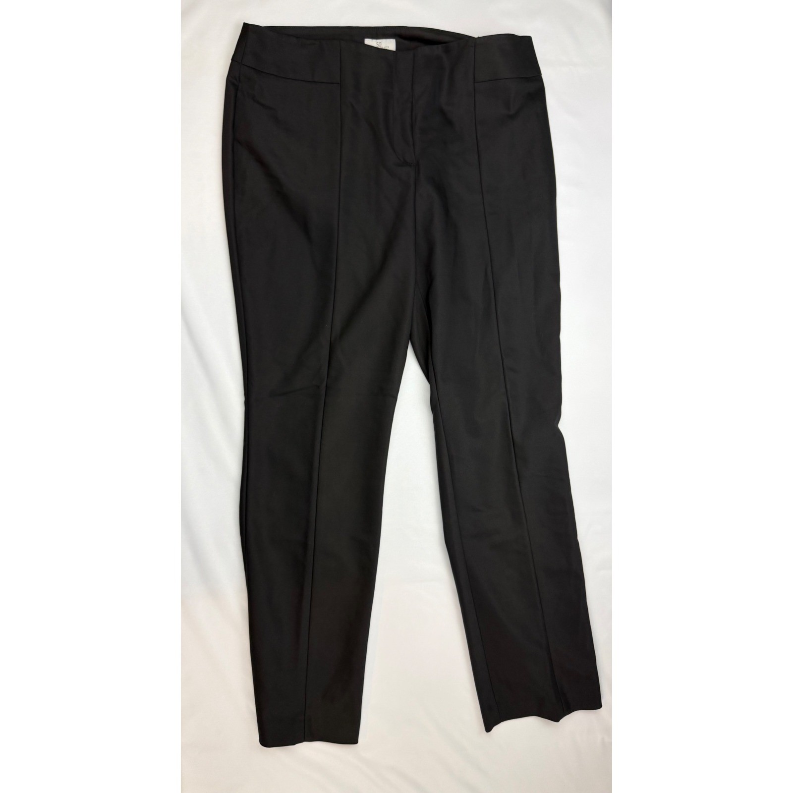 Chicos So Slimming Juliet Pants Black Straight Leg Trousers Size 1.5 Short