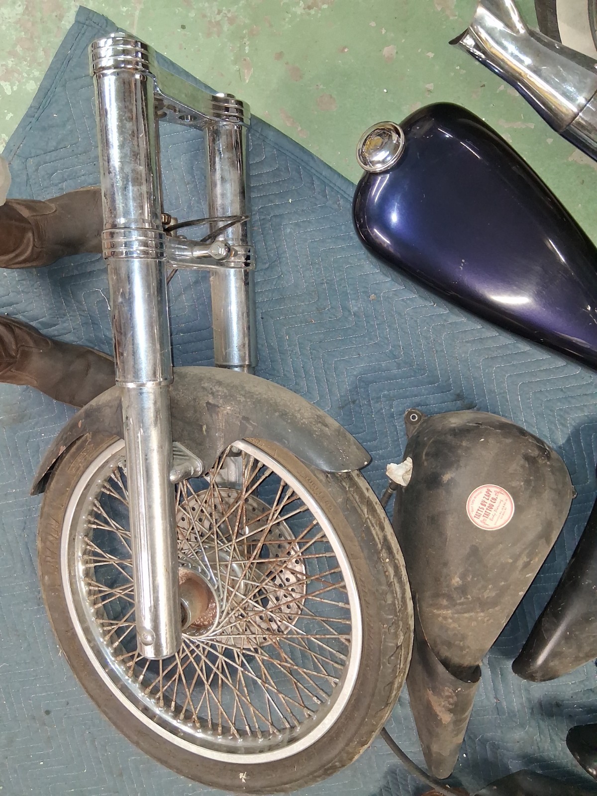 Vintage Arlen Ness fork assy 41mm