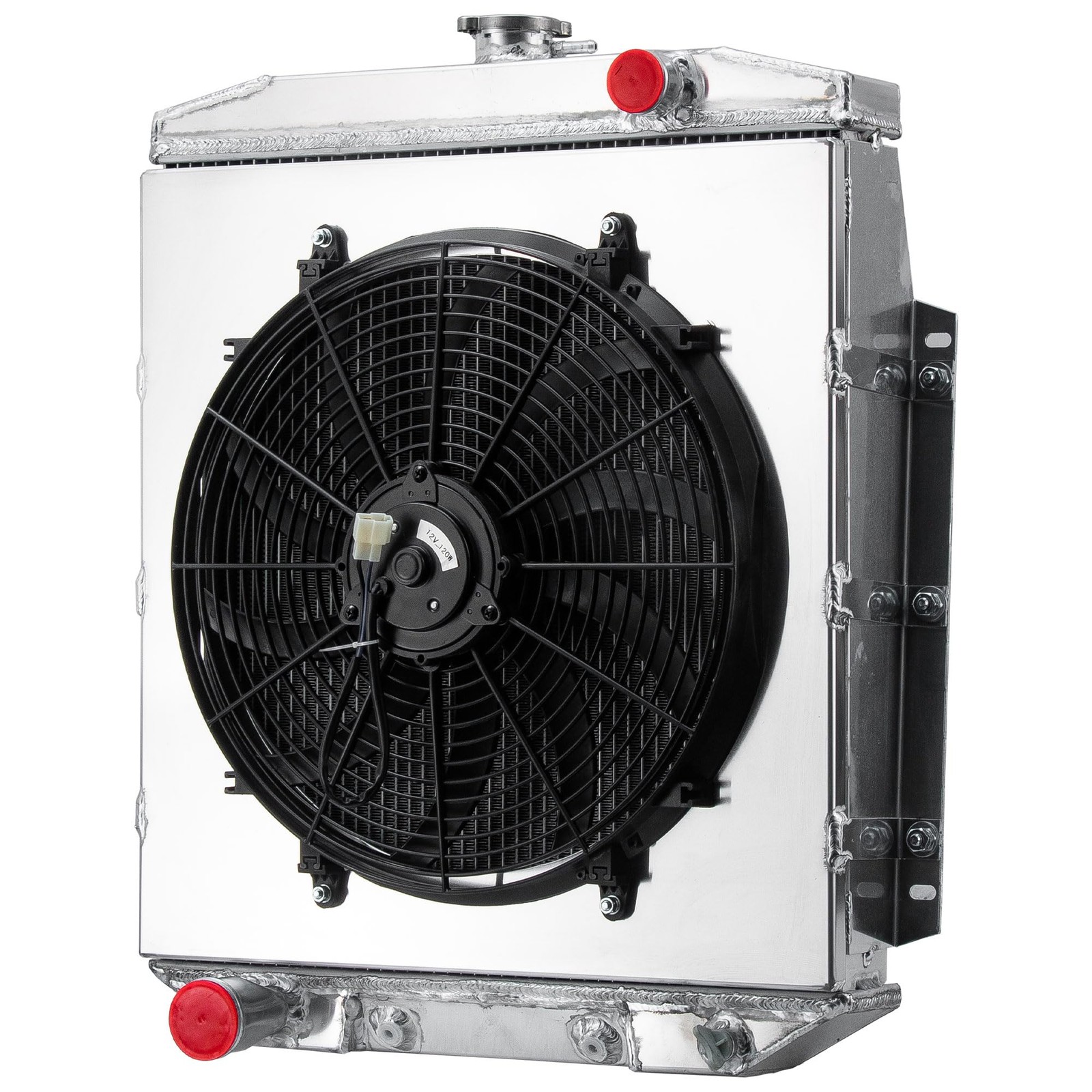 4 Row Aluminum Radiator Shroud Fan 1954-1956 Ford Fairlane Country Squire V8 I6