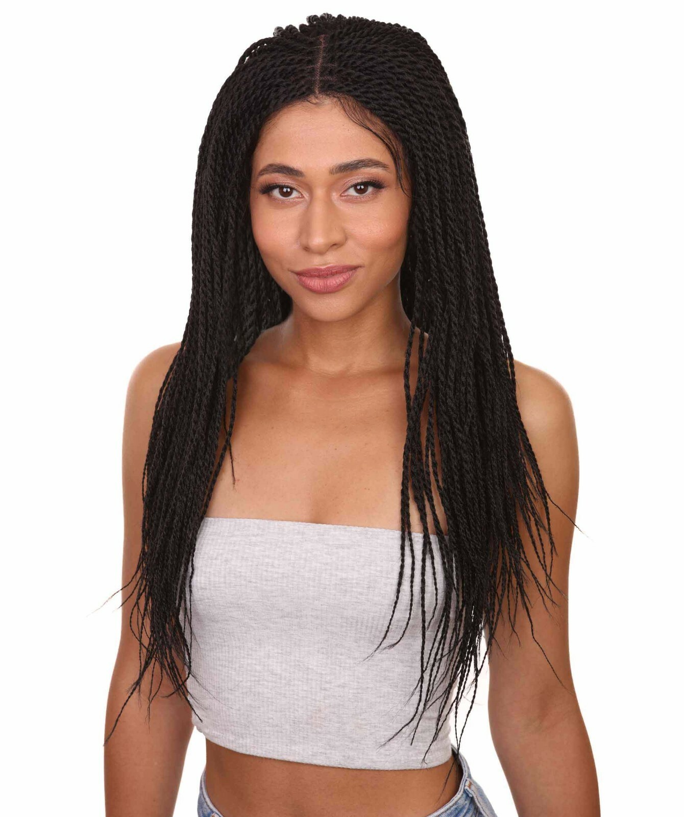 LUXLUXE Uyai Straight 23 Inch 4X4 Hand-Tied Lace Braided Wig,BLT-0122, Black LUXLUXE Uyai Straight 23 Inch 4X4 Hand-Tied Lace Braided Wig,BLT-0122, Black