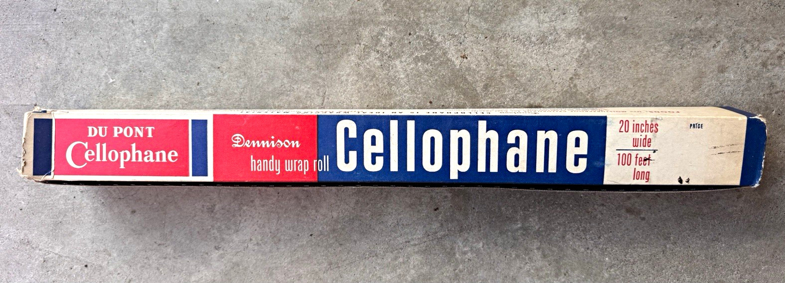 DUPONT Handy Wrap Clear Cellophane Roll 20 in x 100 ft Vintage 1950s Deadstock 