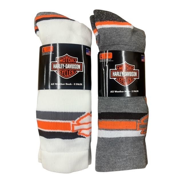Harley Davidson Bar & Shield Riding Sock men\'s Shoe Sizes 9-13 4 pair Harley Davidson Bar & Shield Riding Sock men\'s Shoe Sizes 9-13 4 pair