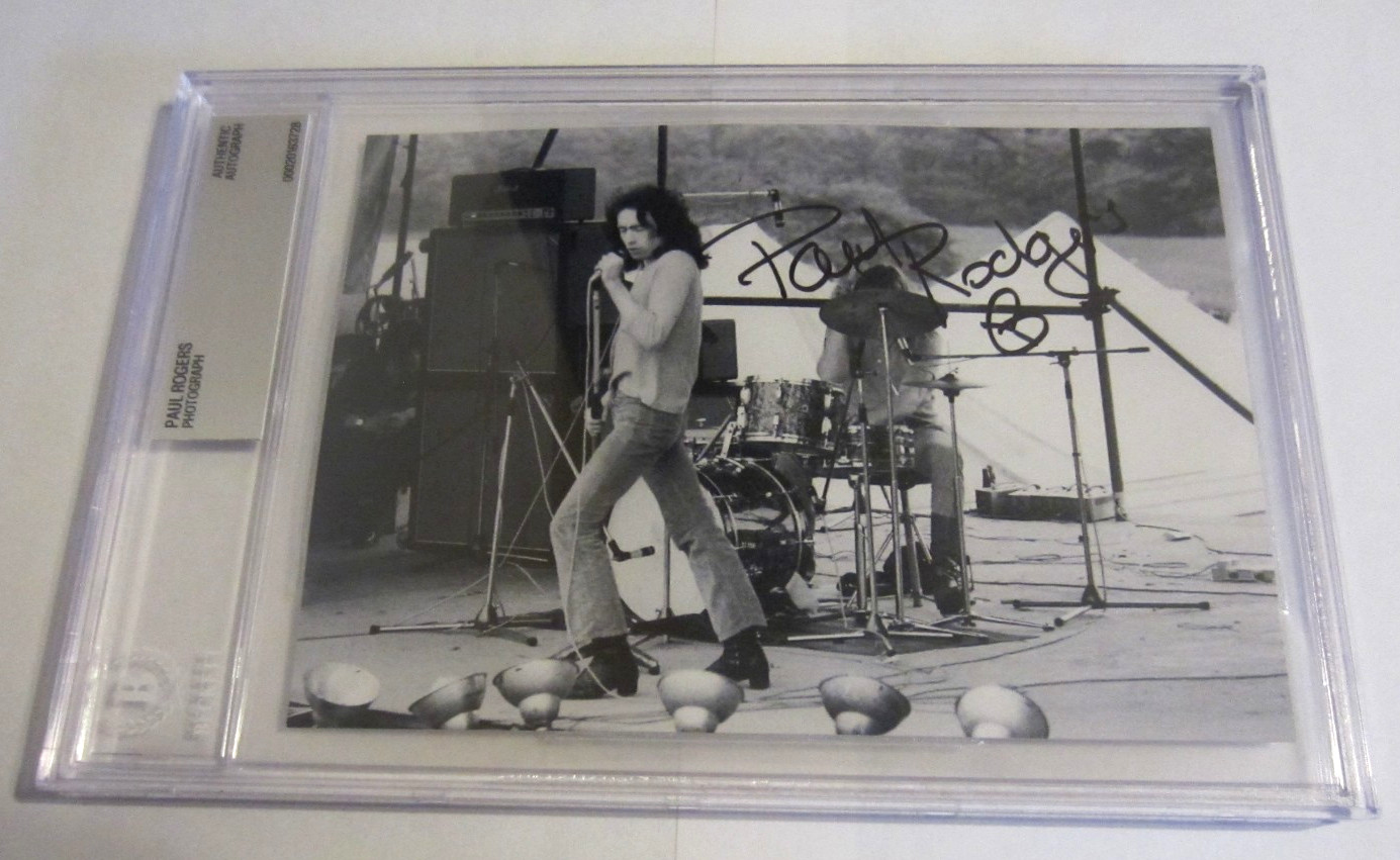 Paul Rodgers singer Free Bad Company signed autographed 5x7 photo BAS Beckett Paul Rodgers singer Free Bad Company signed autographed 5x7 photo BAS Beckett