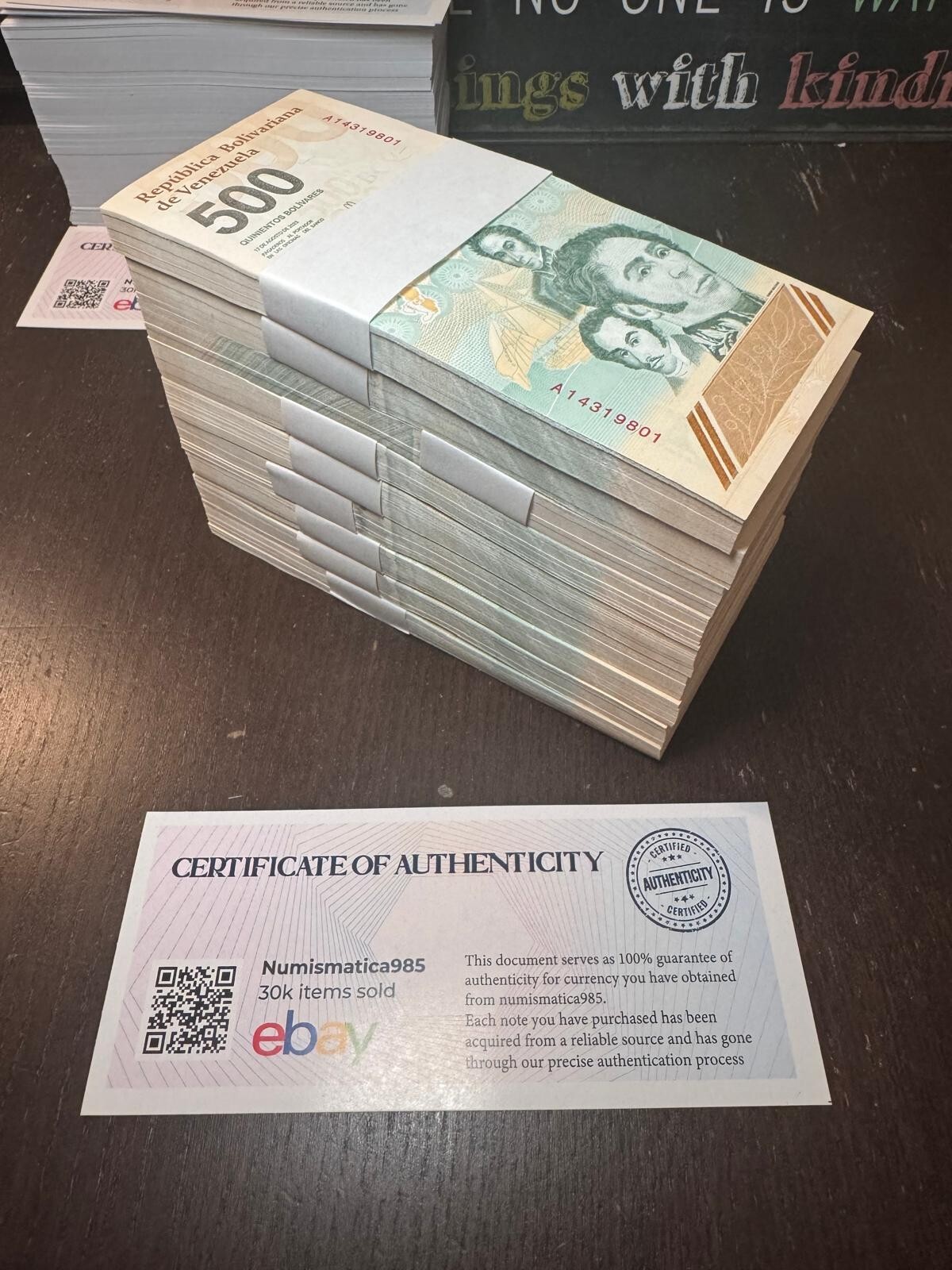 VENEZUELA 500 DIGITALES  x15 2023 new notes 500 Million Bolívares – COA Included